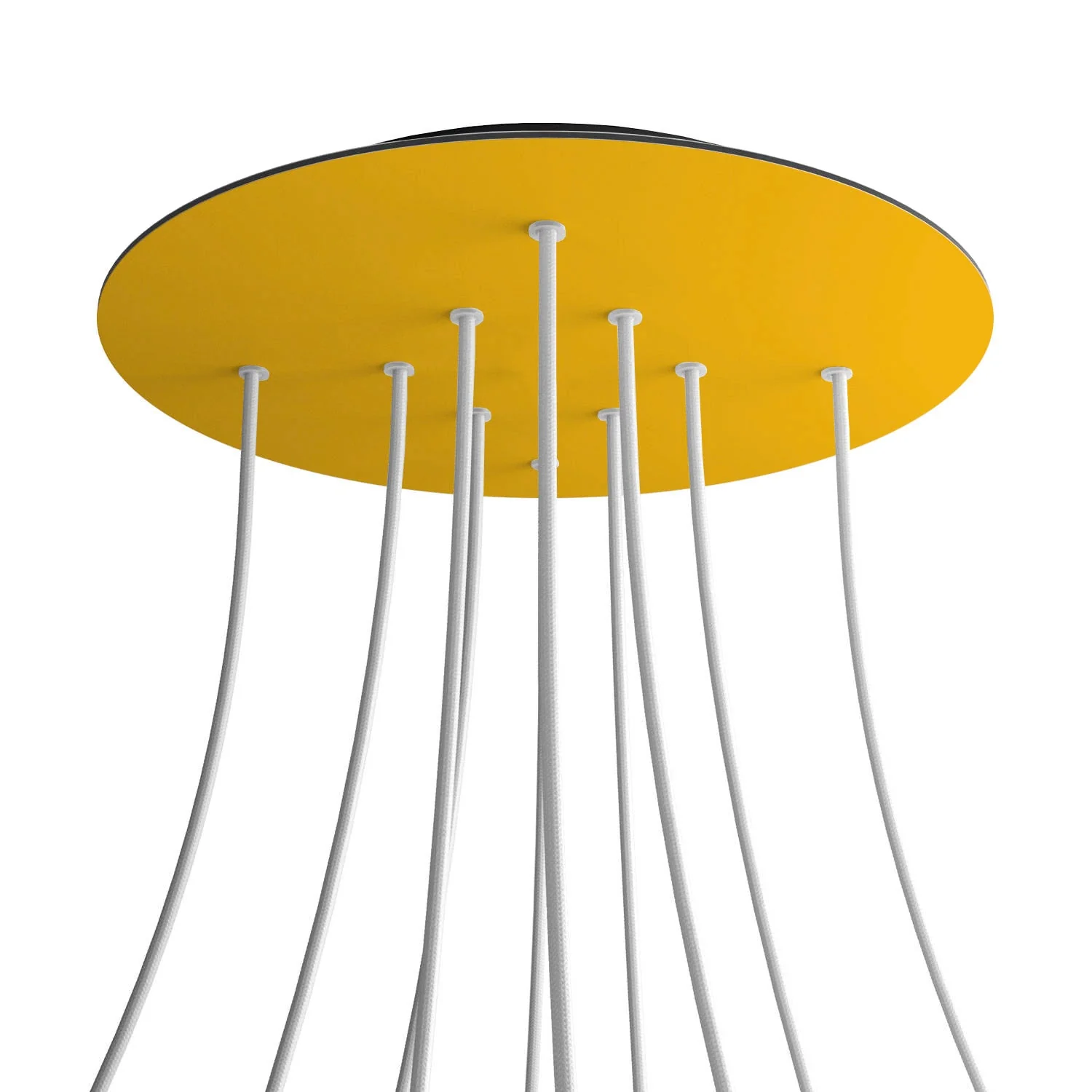 Pavillon XXL Rose-One rond, diamètre 400 mm avec 10 trous et 4 trous latéraux - Moutarde - Image 8
