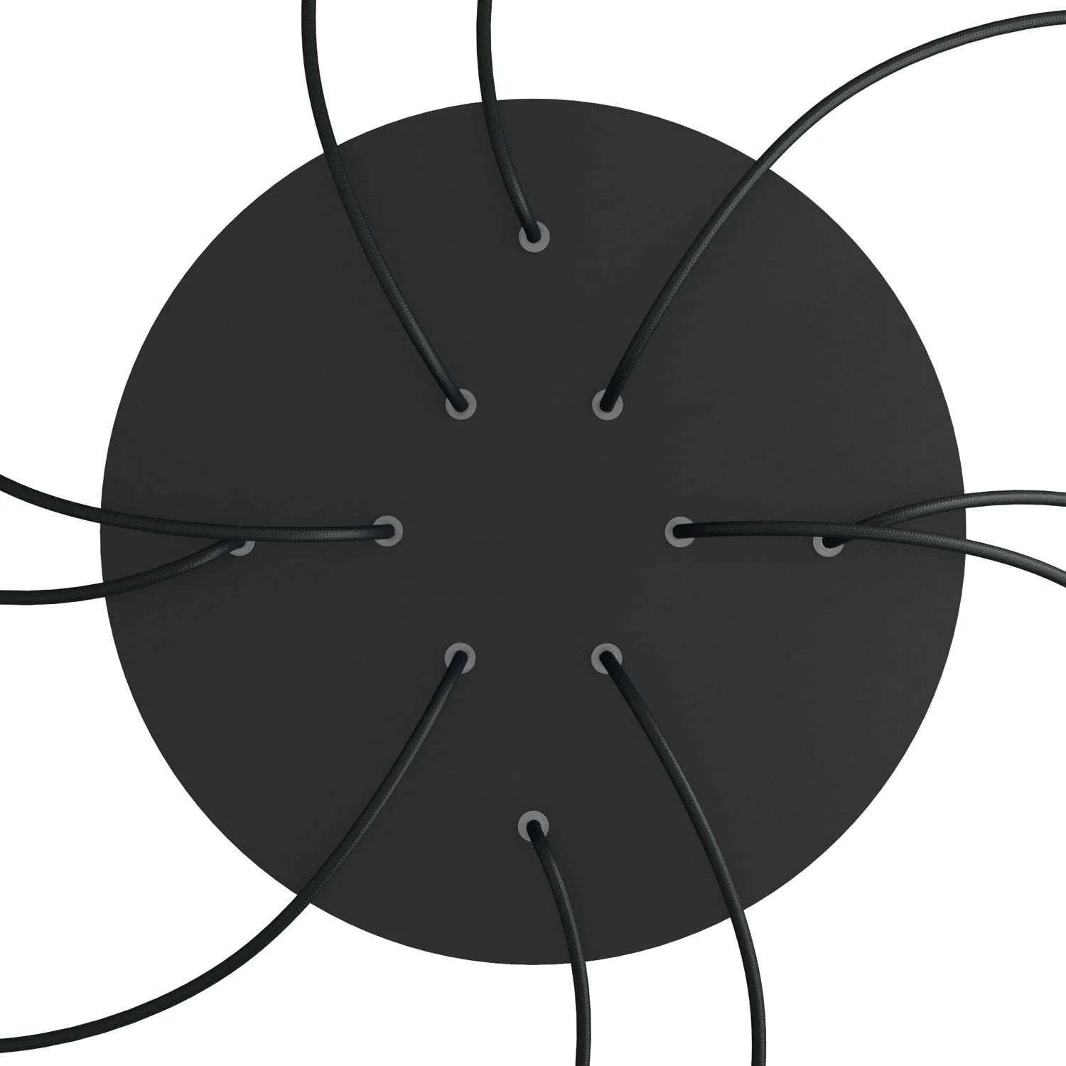 Pavillon XXL Rose-One rond, diamètre 400 mm avec 10 trous et 4 trous latéraux - Noir mat - Image 2