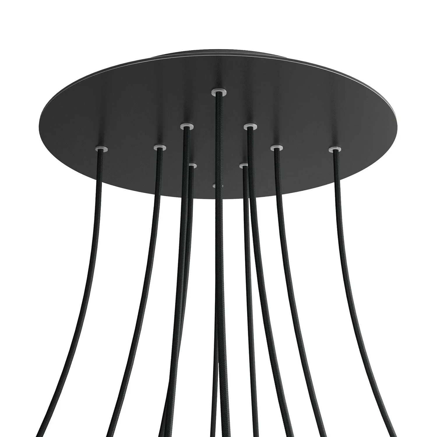 Pavillon XXL Rose-One rond, diamètre 400 mm avec 10 trous et 4 trous latéraux - Noir mat - Image 8