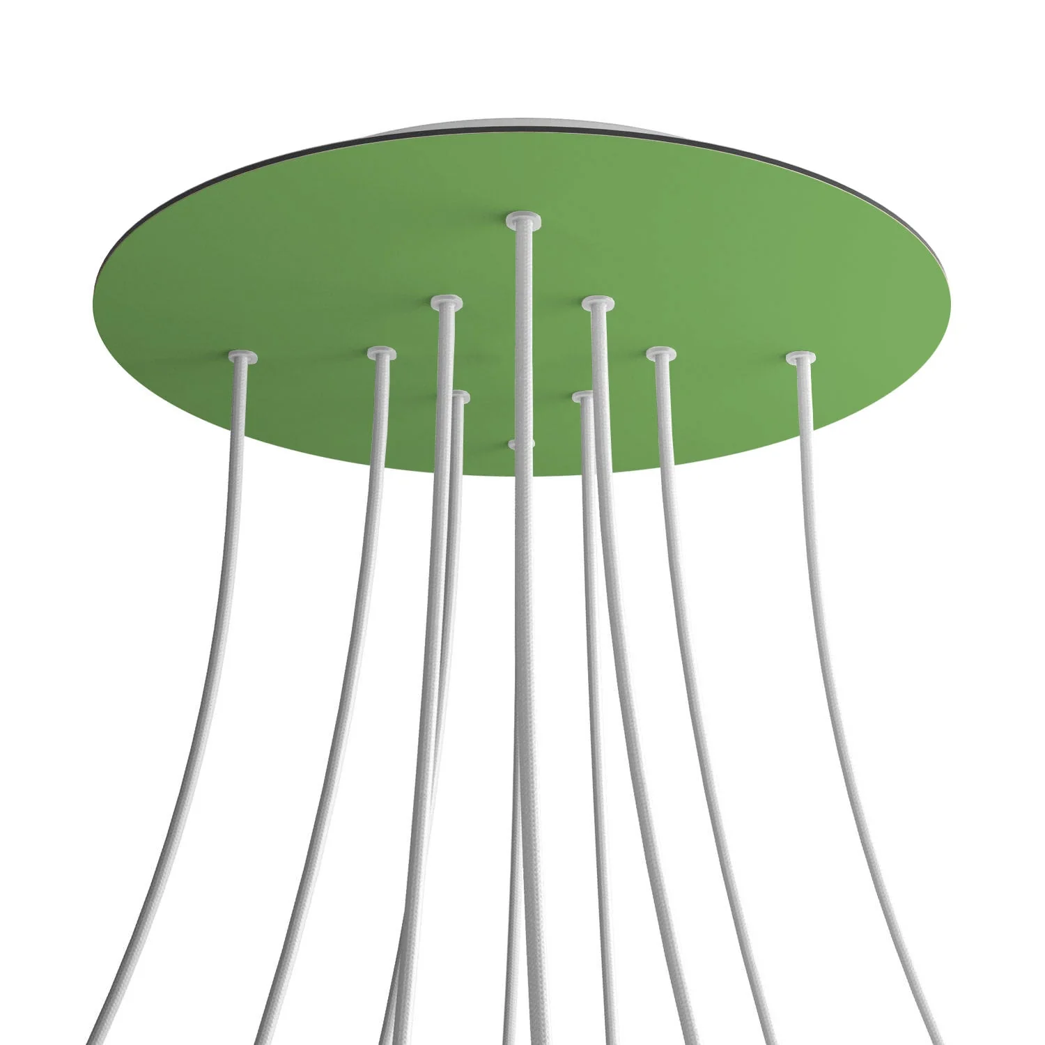 Pavillon XXL Rose-One rond, diamètre 400 mm avec 10 trous et 4 trous latéraux - Vert prairie