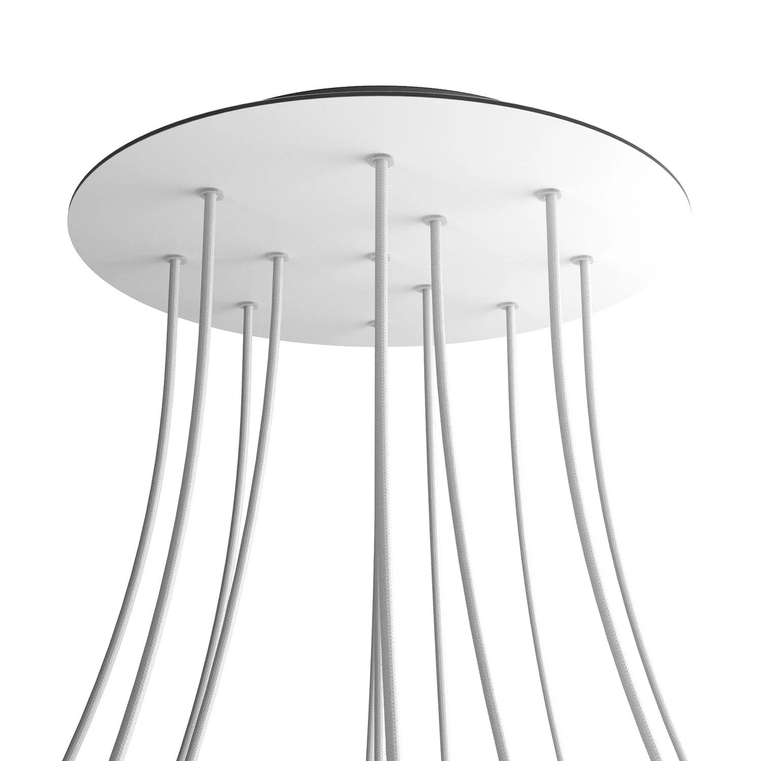 Pavillon XXL Rose-One rond, diamètre 400 mm avec 12 trous et 4 trous latéraux - Blanc mat - Image 8
