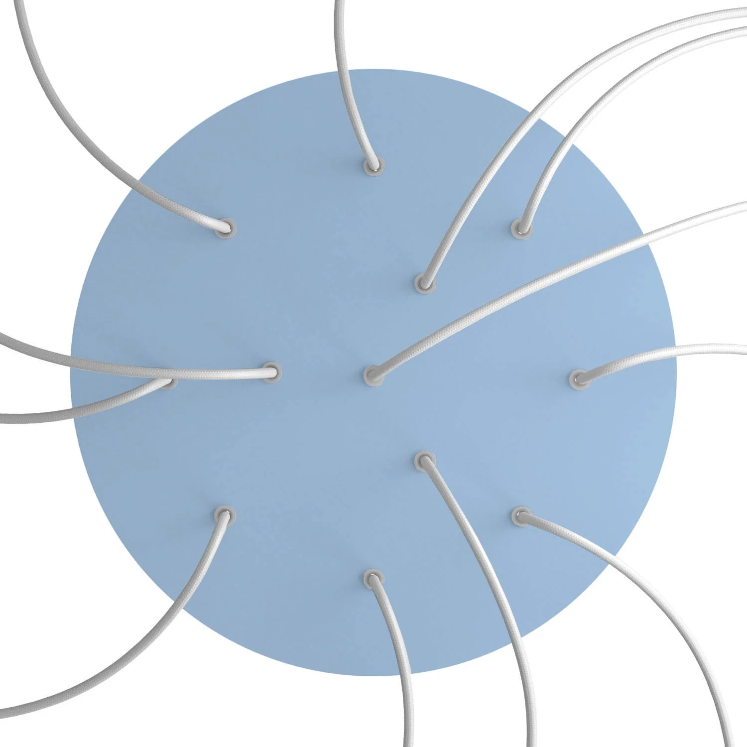 Pavillon XXL Rose-One rond, diamètre 400 mm avec 12 trous et 4 trous latéraux - Bleu bleuet - Image 2