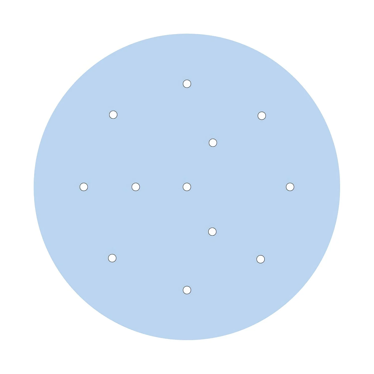 Pavillon XXL Rose-One rond, diamètre 400 mm avec 12 trous et 4 trous latéraux - Bleu bleuet - Image 3