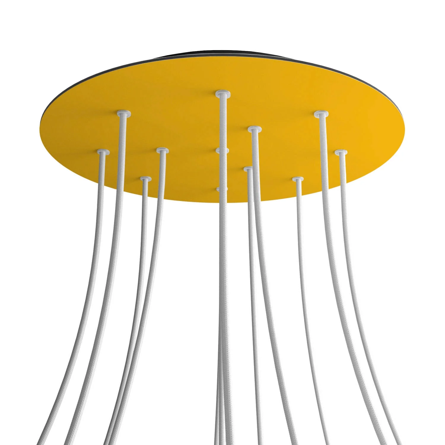 Pavillon XXL Rose-One rond, diamètre 400 mm avec 12 trous et 4 trous latéraux - Moutarde - Image 8