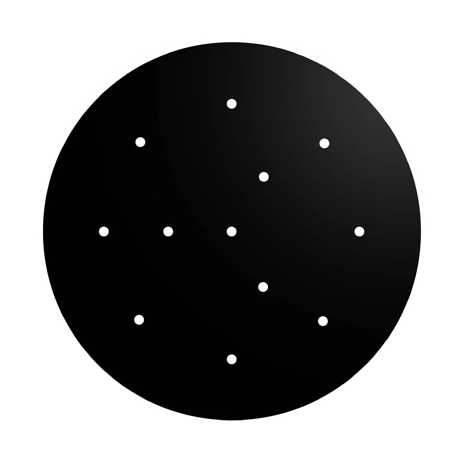 Pavillon XXL Rose-One rond, diamètre 400 mm avec 12 trous et 4 trous latéraux - Noir mat - Image 3