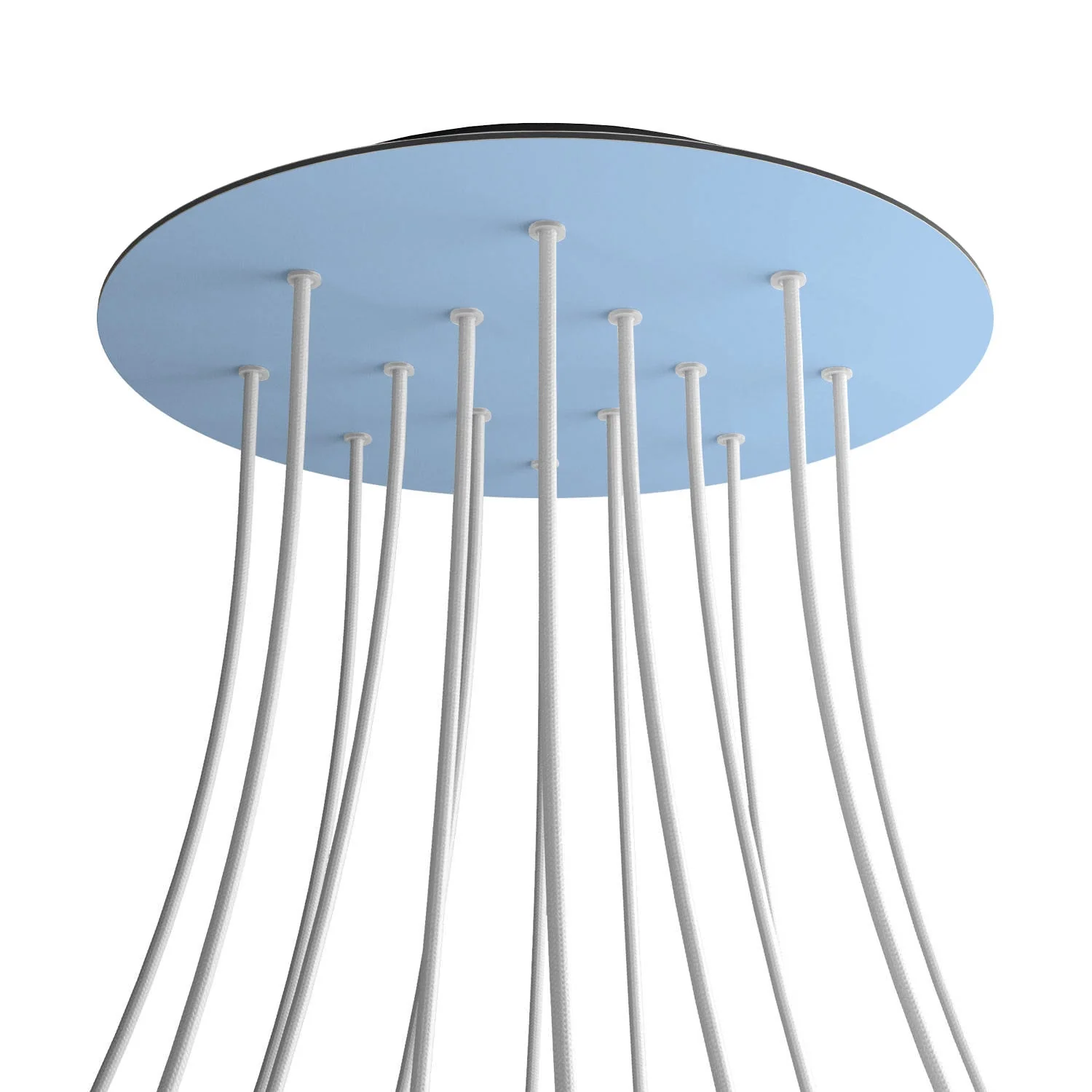 Pavillon XXL Rose-One rond, diamètre 400 mm avec 14 trous et 4 trous latéraux - Bleu bleuet - Image 8