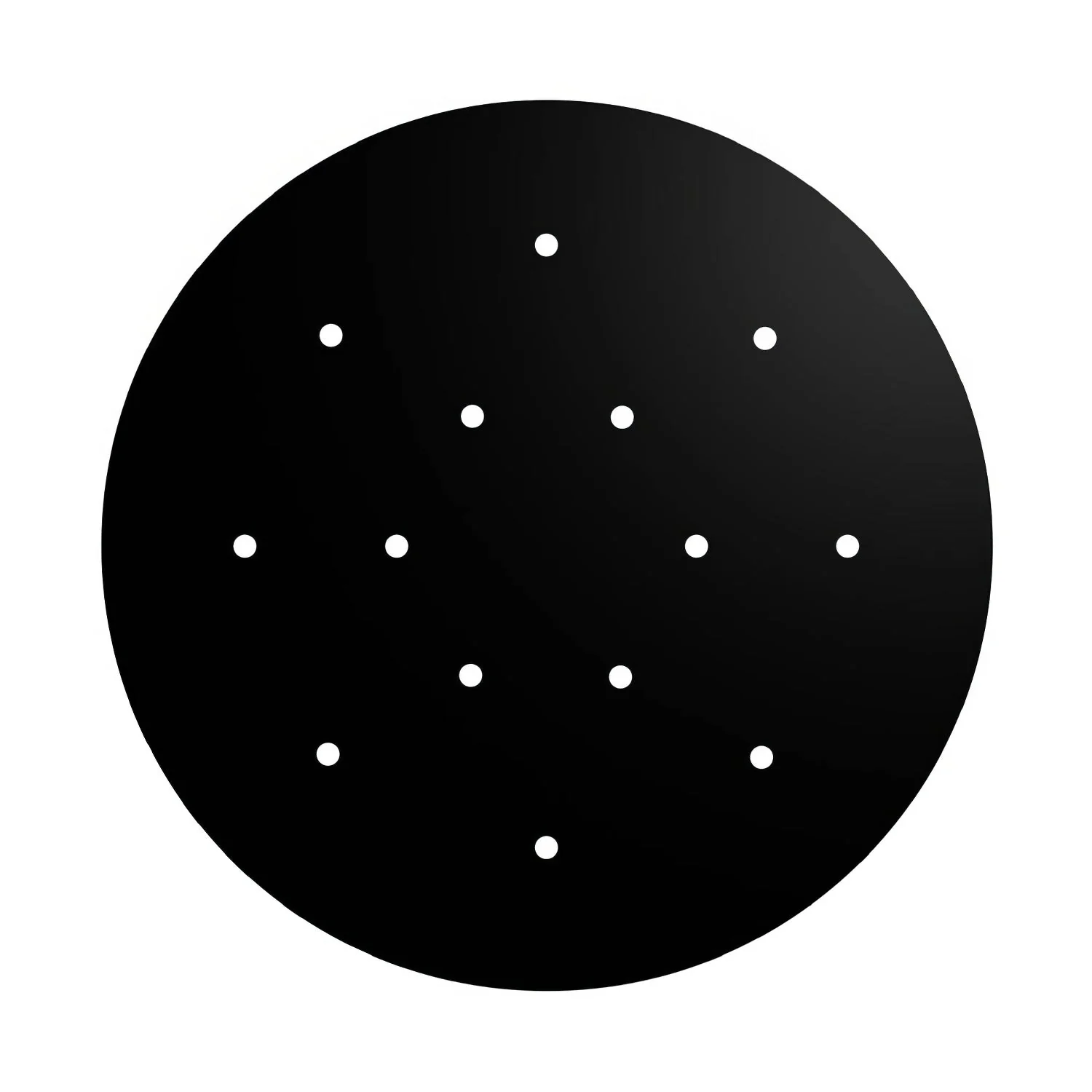 Pavillon XXL Rose-One rond, diamètre 400 mm avec 14 trous et 4 trous latéraux - Noir mat - Image 3