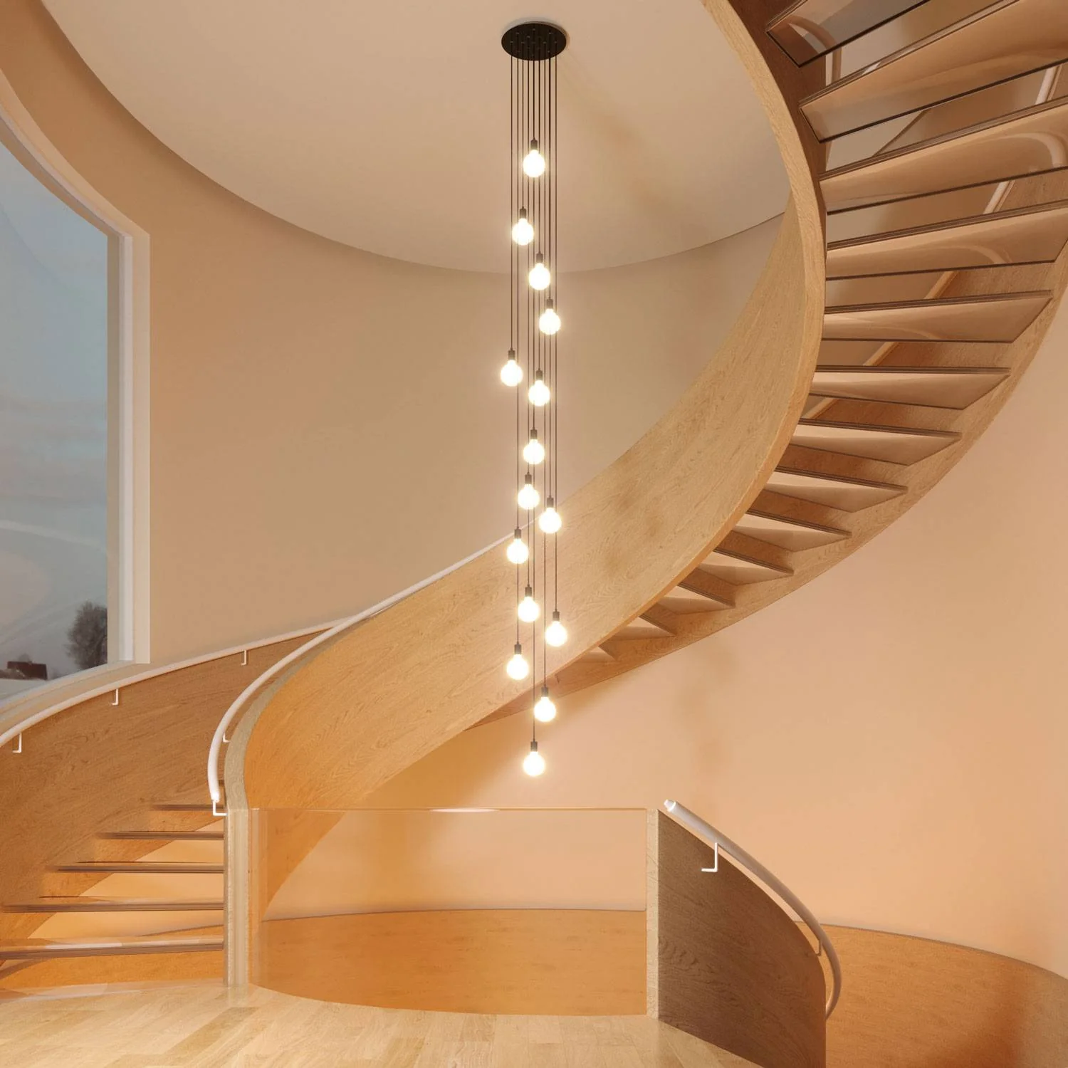 Pavillon XXL Rose-One rond, diamètre 400 mm avec 15 trous et 4 trous latéraux - Bois - Image 5