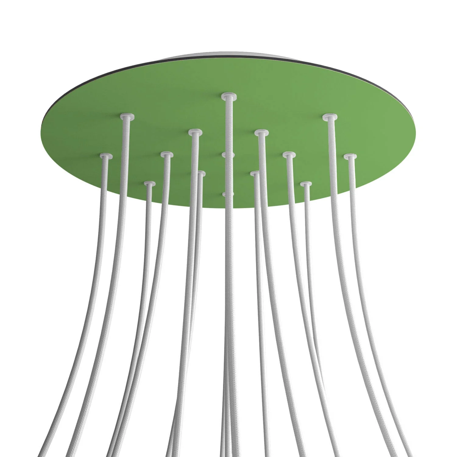 Pavillon XXL Rose-One rond, diamètre 400 mm avec 15 trous et 4 trous latéraux - Vert prairie