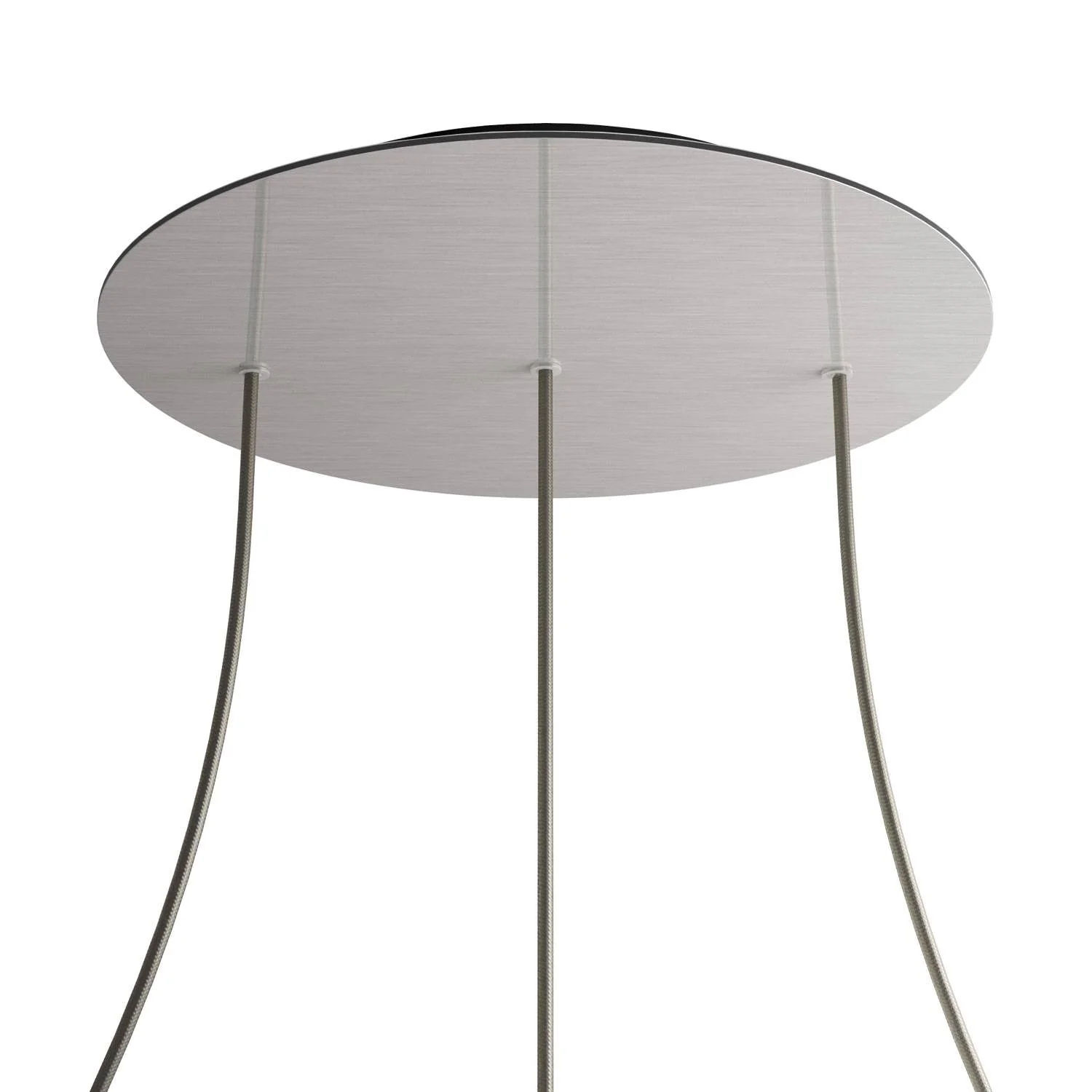 Pavillon XXL Rose-One rond, diamètre 400 mm avec 3 trous alignés et 4 trous latéraux - Dibond Acier satiné - Image 8