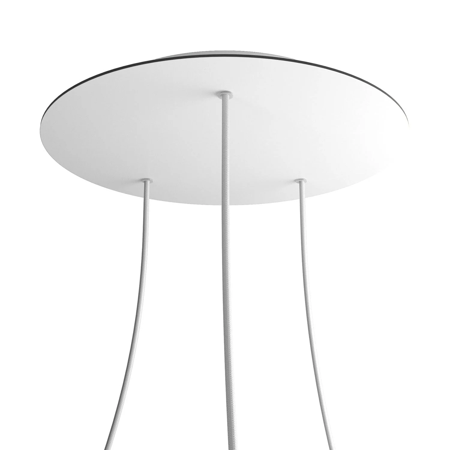 Pavillon XXL Rose-One rond, diamètre 400 mm avec 3 trous et 4 trous latéraux - Blanc mat