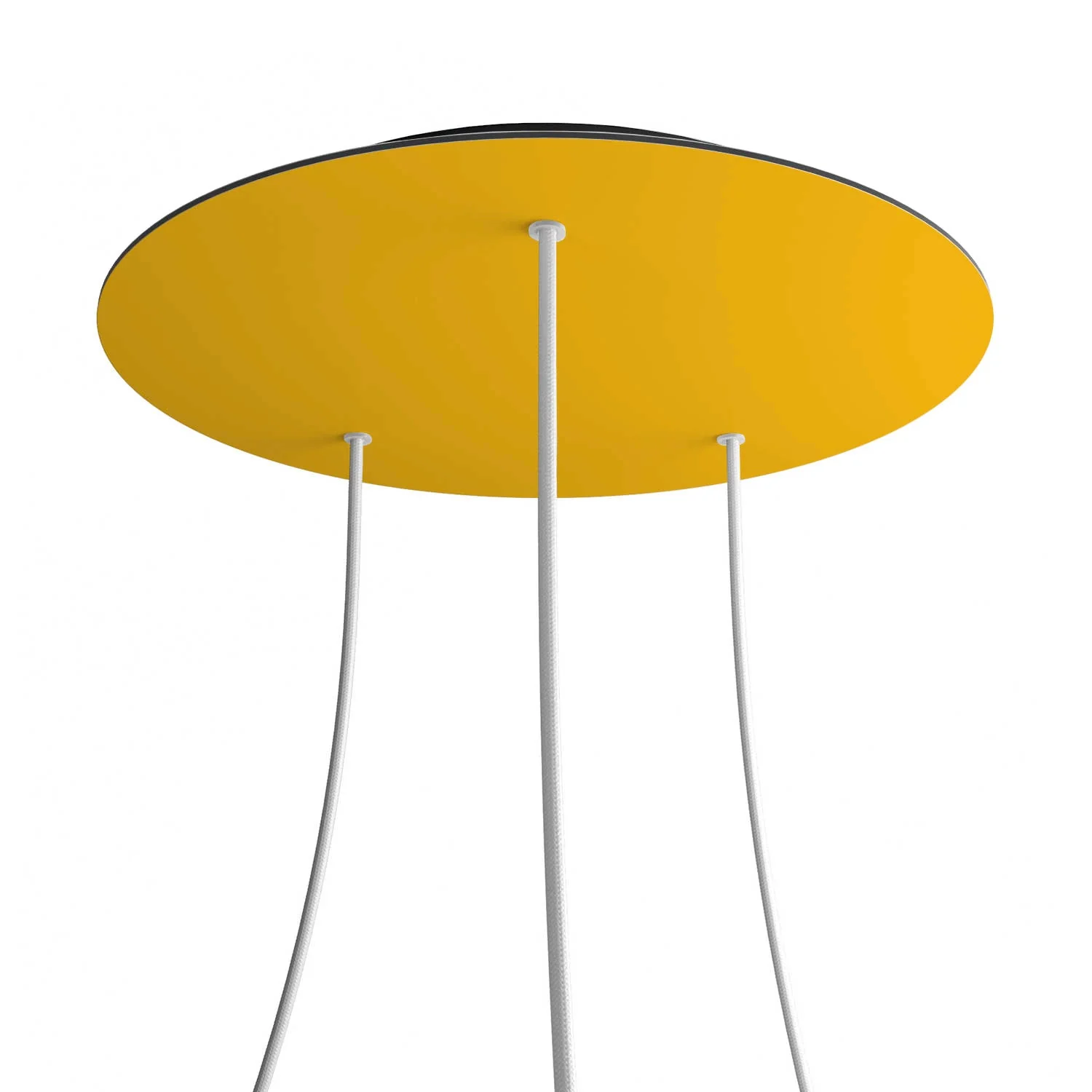 Pavillon XXL Rose-One rond, diamètre 400 mm avec 3 trous et 4 trous latéraux - Moutarde - Image 8