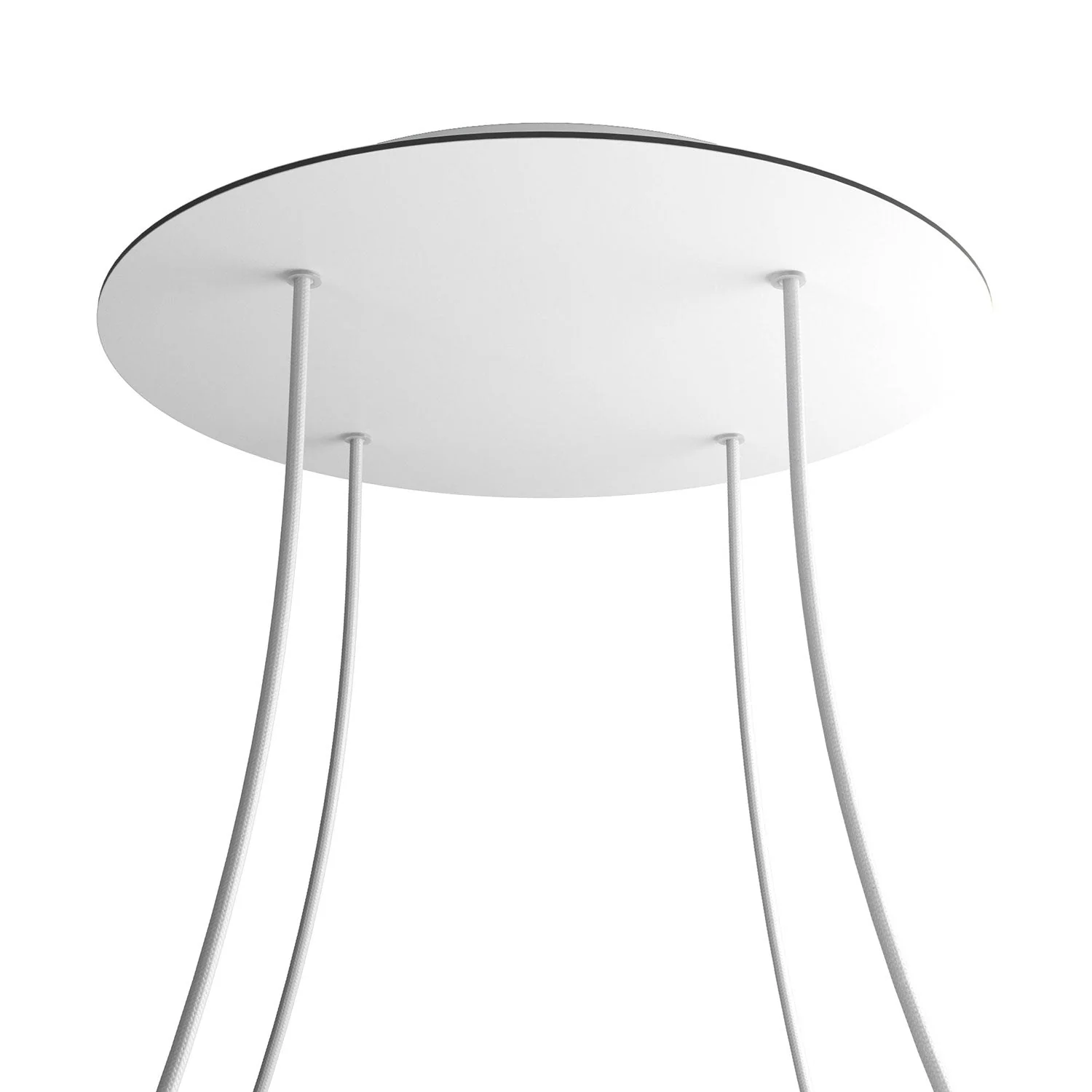 Pavillon XXL Rose-One rond, diamètre 400 mm avec 4 trous et 4 trous latéraux - Blanc mat