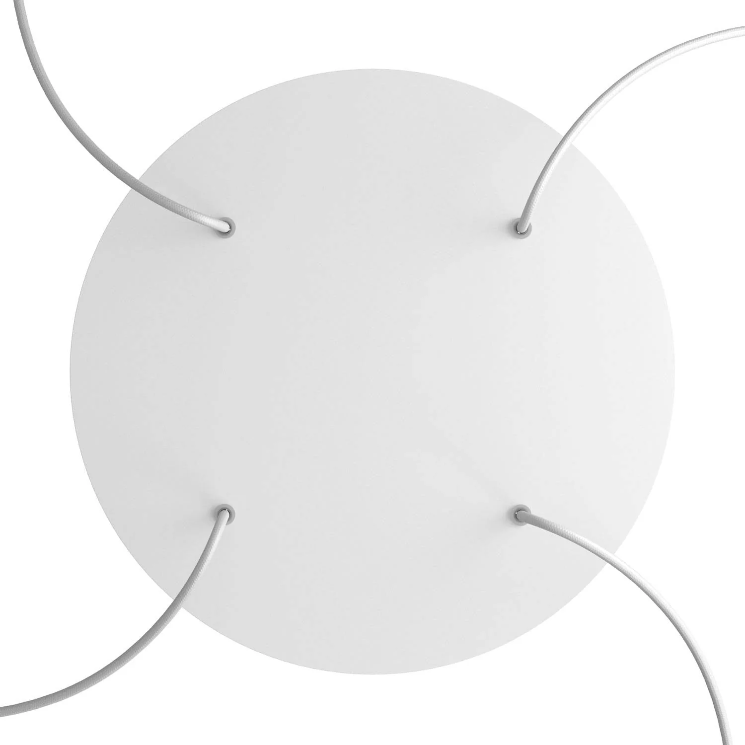 Pavillon XXL Rose-One rond, diamètre 400 mm avec 4 trous et 4 trous latéraux - Blanc mat - Image 2