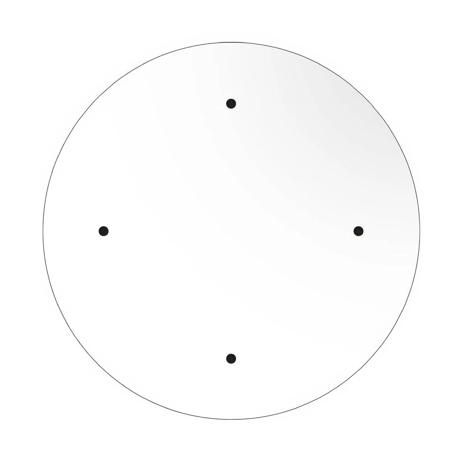 Pavillon XXL Rose-One rond, diamètre 400 mm avec 4 trous et 4 trous latéraux - Blanc mat - Image 3