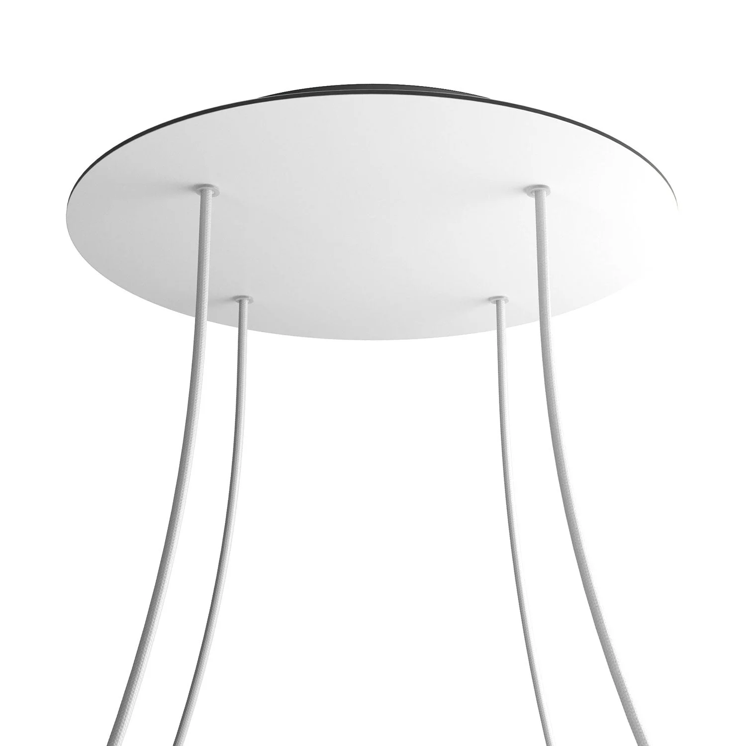 Pavillon XXL Rose-One rond, diamètre 400 mm avec 4 trous et 4 trous latéraux - Blanc mat - Image 8