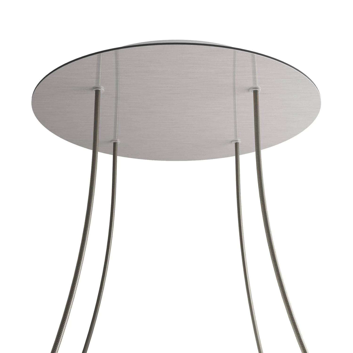 Pavillon XXL Rose-One rond, diamètre 400 mm avec 4 trous et 4 trous latéraux - Dibond acier satiné