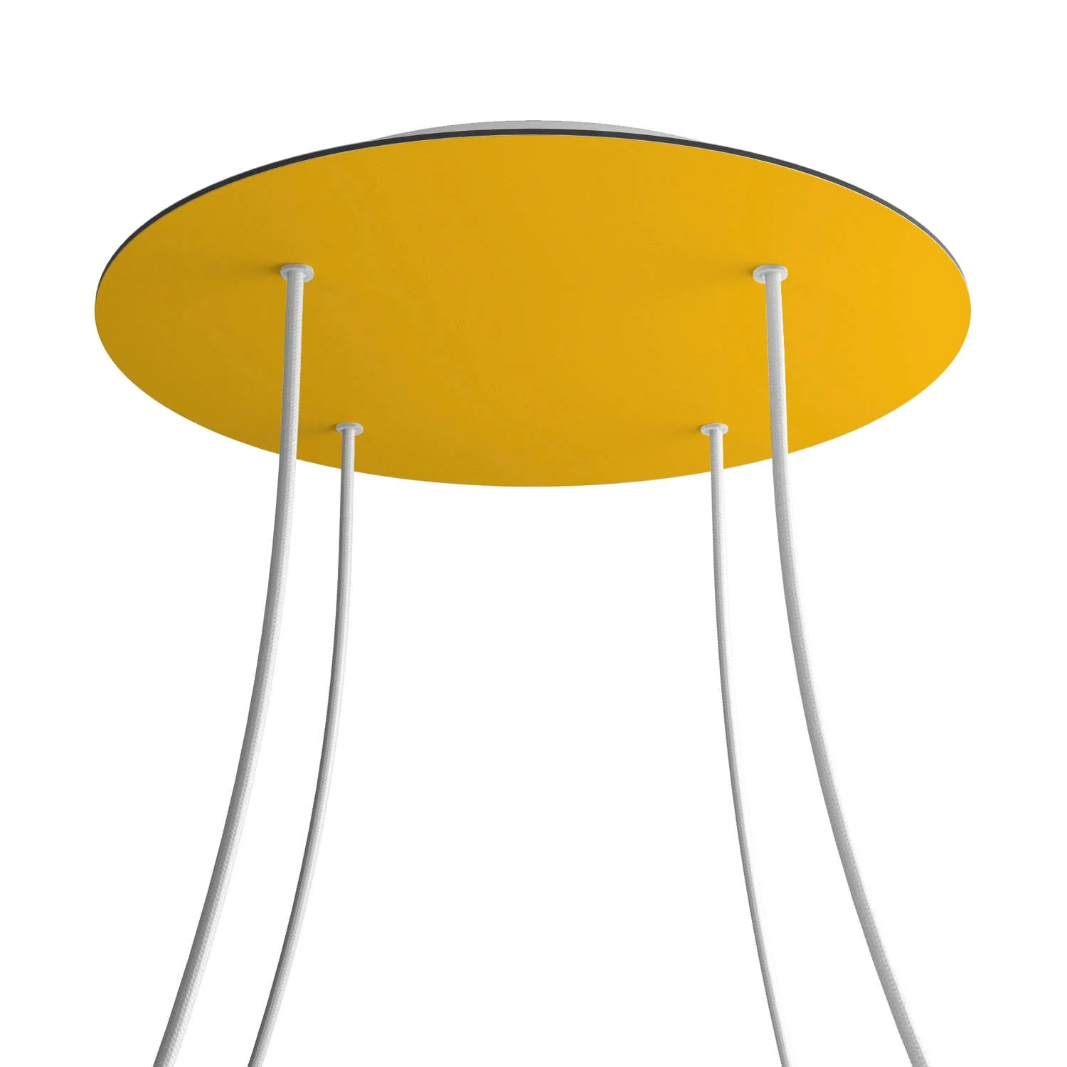 Pavillon XXL Rose-One rond, diamètre 400 mm avec 4 trous et 4 trous latéraux - Moutarde
