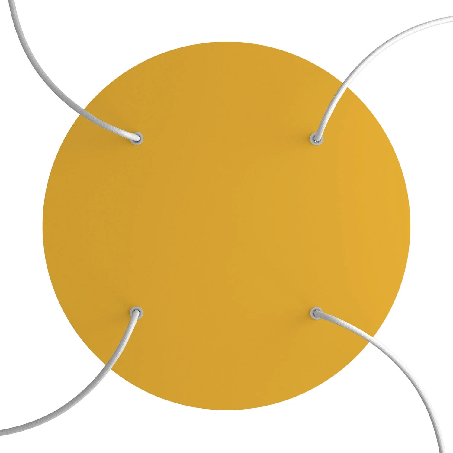 Pavillon XXL Rose-One rond, diamètre 400 mm avec 4 trous et 4 trous latéraux - Moutarde - Image 2