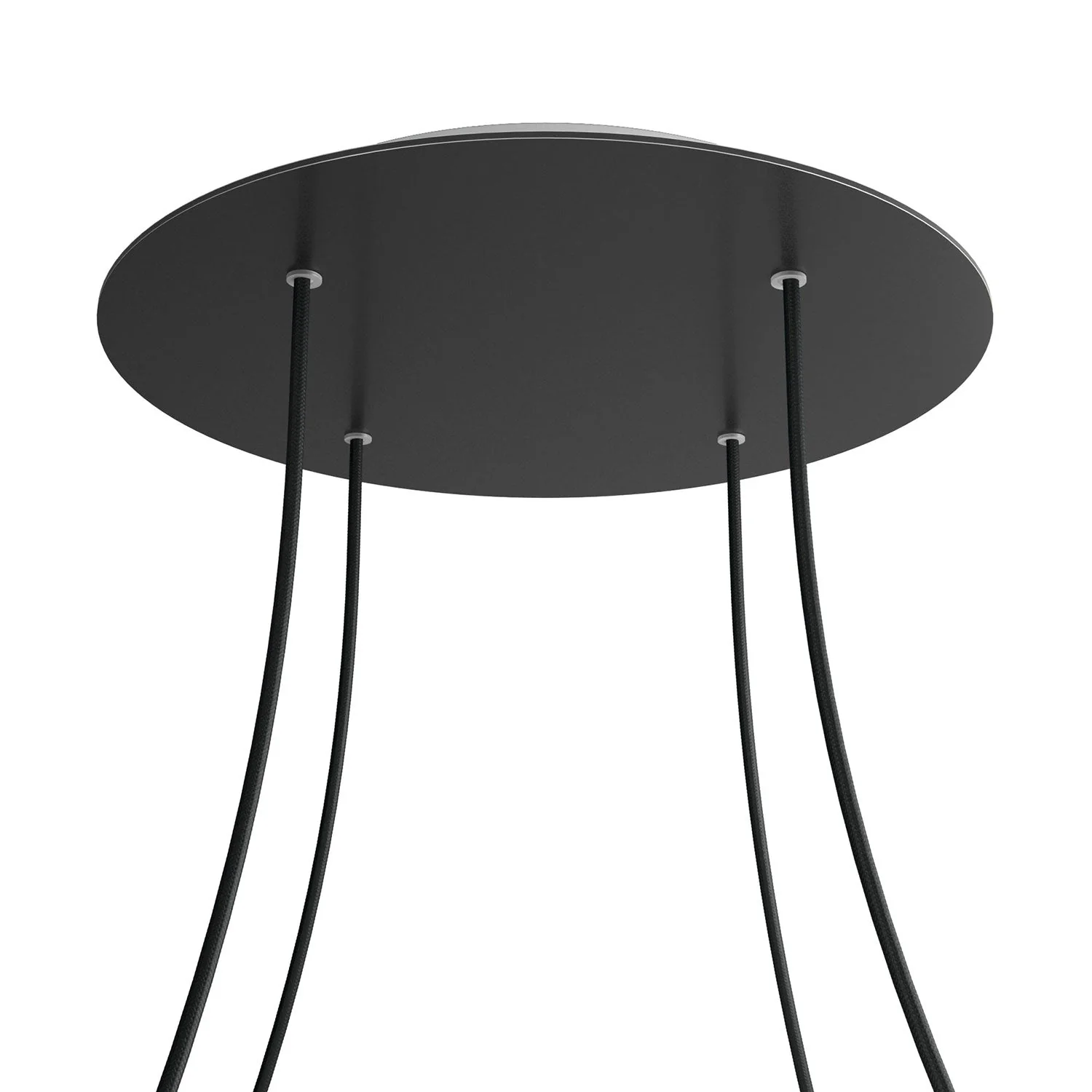 Pavillon XXL Rose-One rond, diamètre 400 mm avec 4 trous et 4 trous latéraux - Noir mat