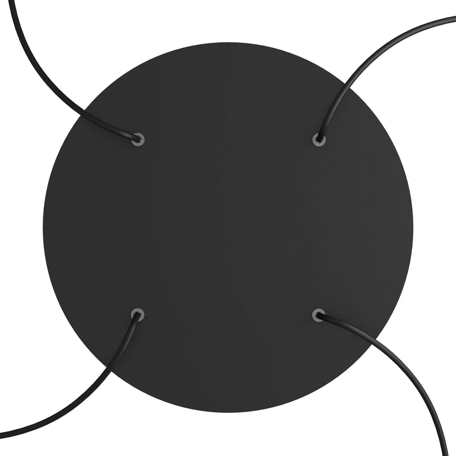 Pavillon XXL Rose-One rond, diamètre 400 mm avec 4 trous et 4 trous latéraux - Noir mat - Image 2