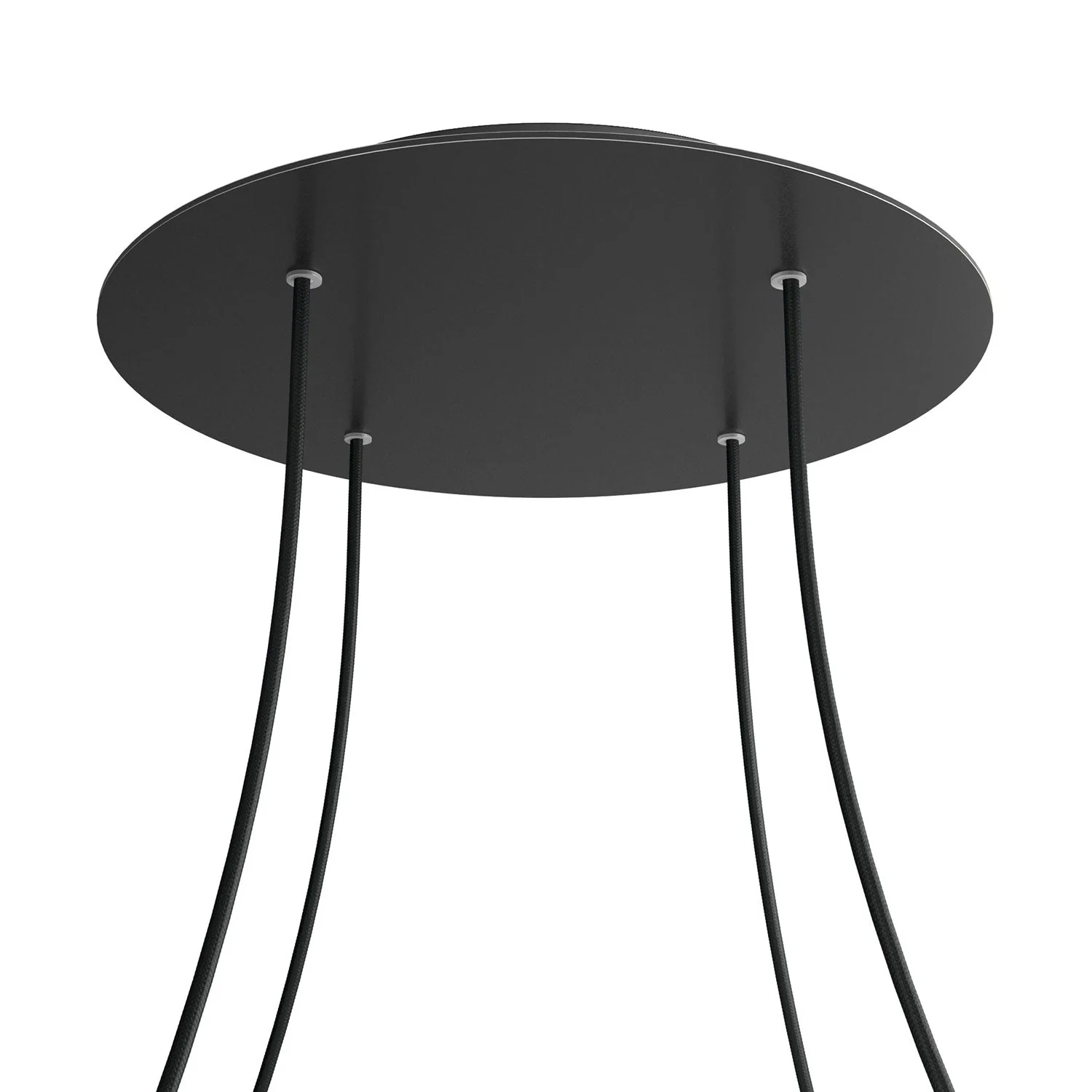Pavillon XXL Rose-One rond, diamètre 400 mm avec 4 trous et 4 trous latéraux - Noir mat - Image 8
