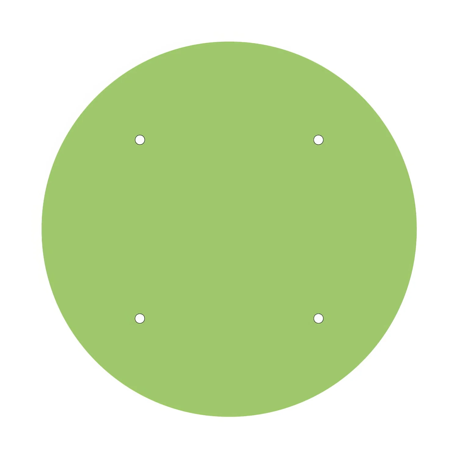 Pavillon XXL Rose-One rond, diamètre 400 mm avec 4 trous et 4 trous latéraux - Vert prairie - Image 3