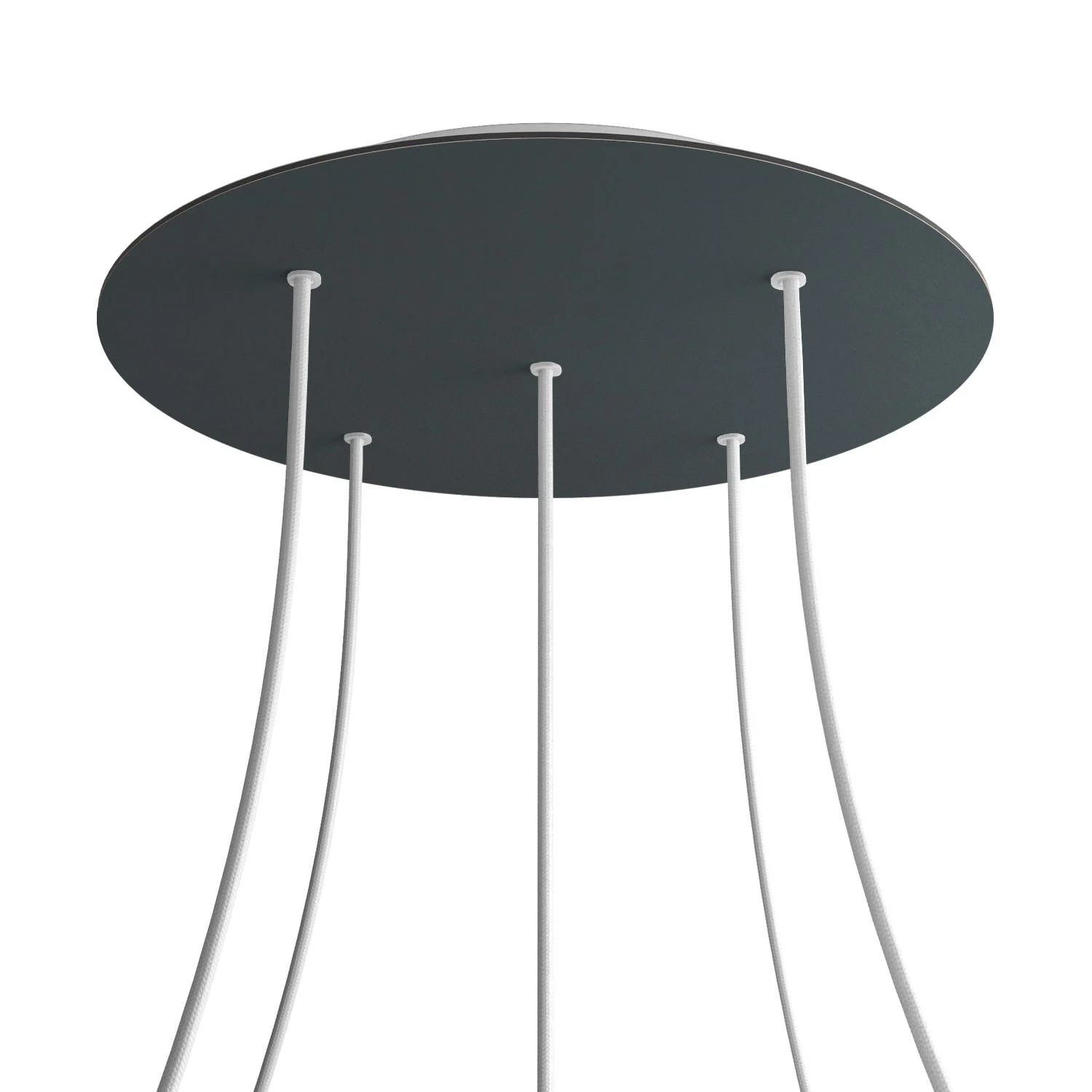 Pavillon XXL Rose-One rond, diamètre 400 mm avec 5 trous et 4 trous latéraux - Anthracite