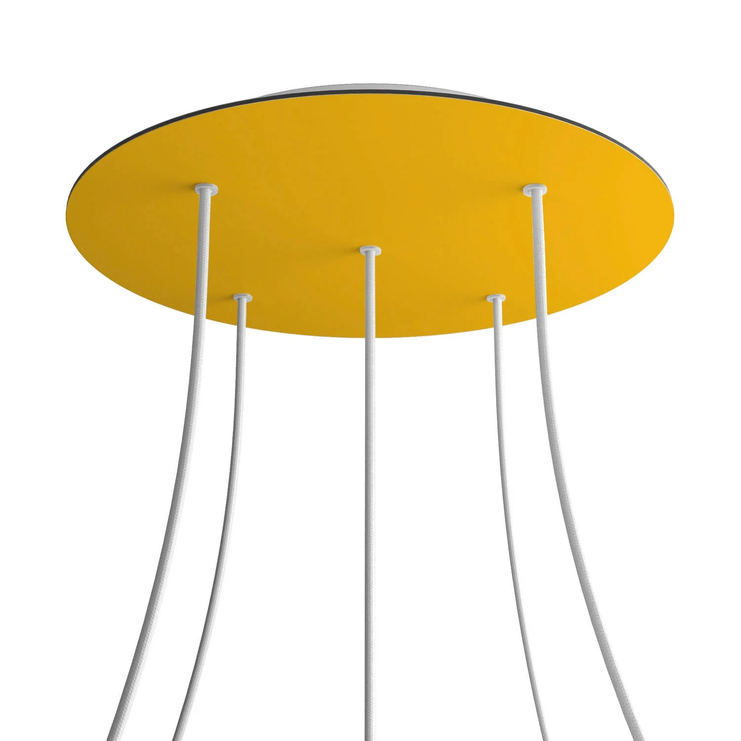 Pavillon XXL Rose-One rond, diamètre 400 mm avec 5 trous et 4 trous latéraux - Moutarde