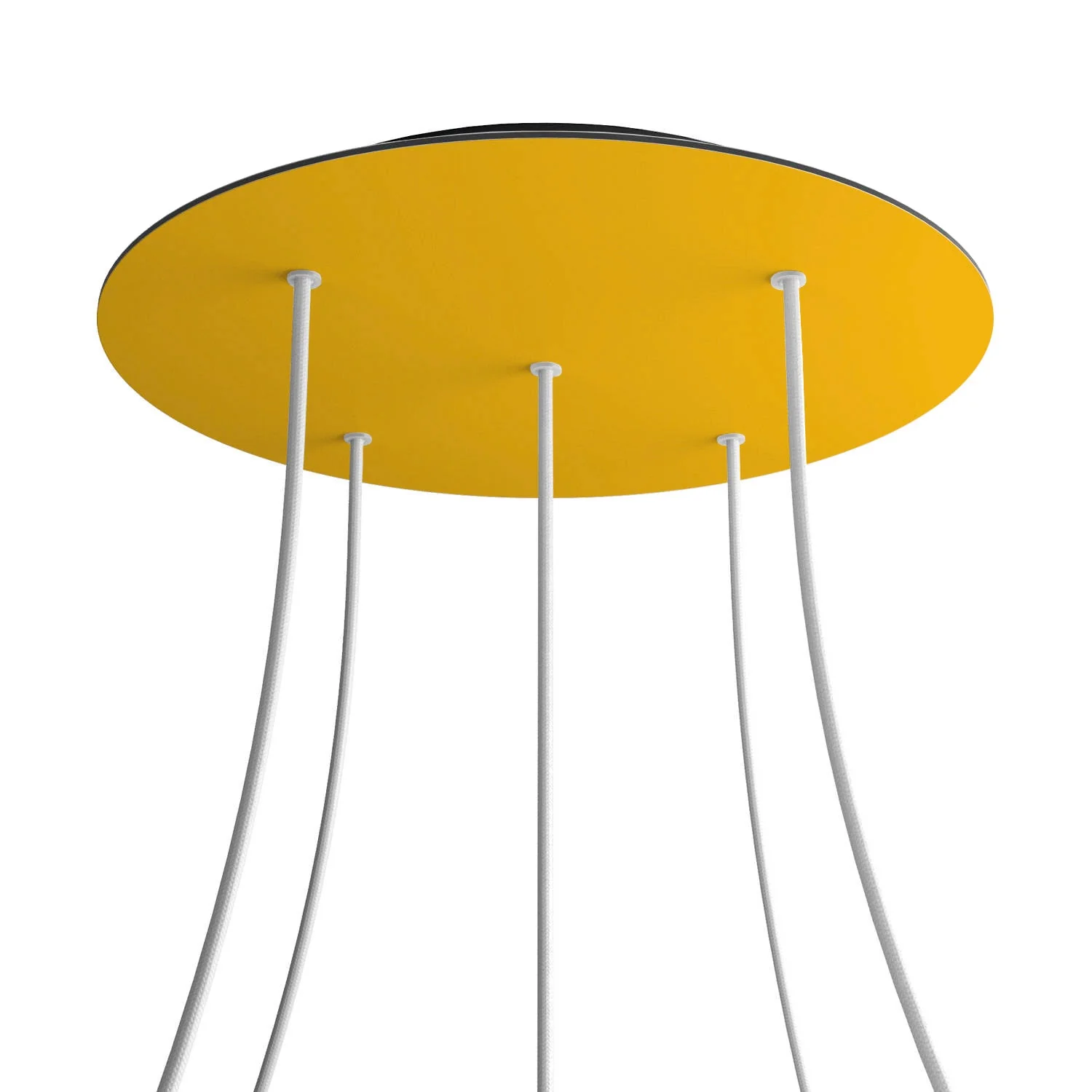 Pavillon XXL Rose-One rond, diamètre 400 mm avec 5 trous et 4 trous latéraux - Moutarde - Image 8