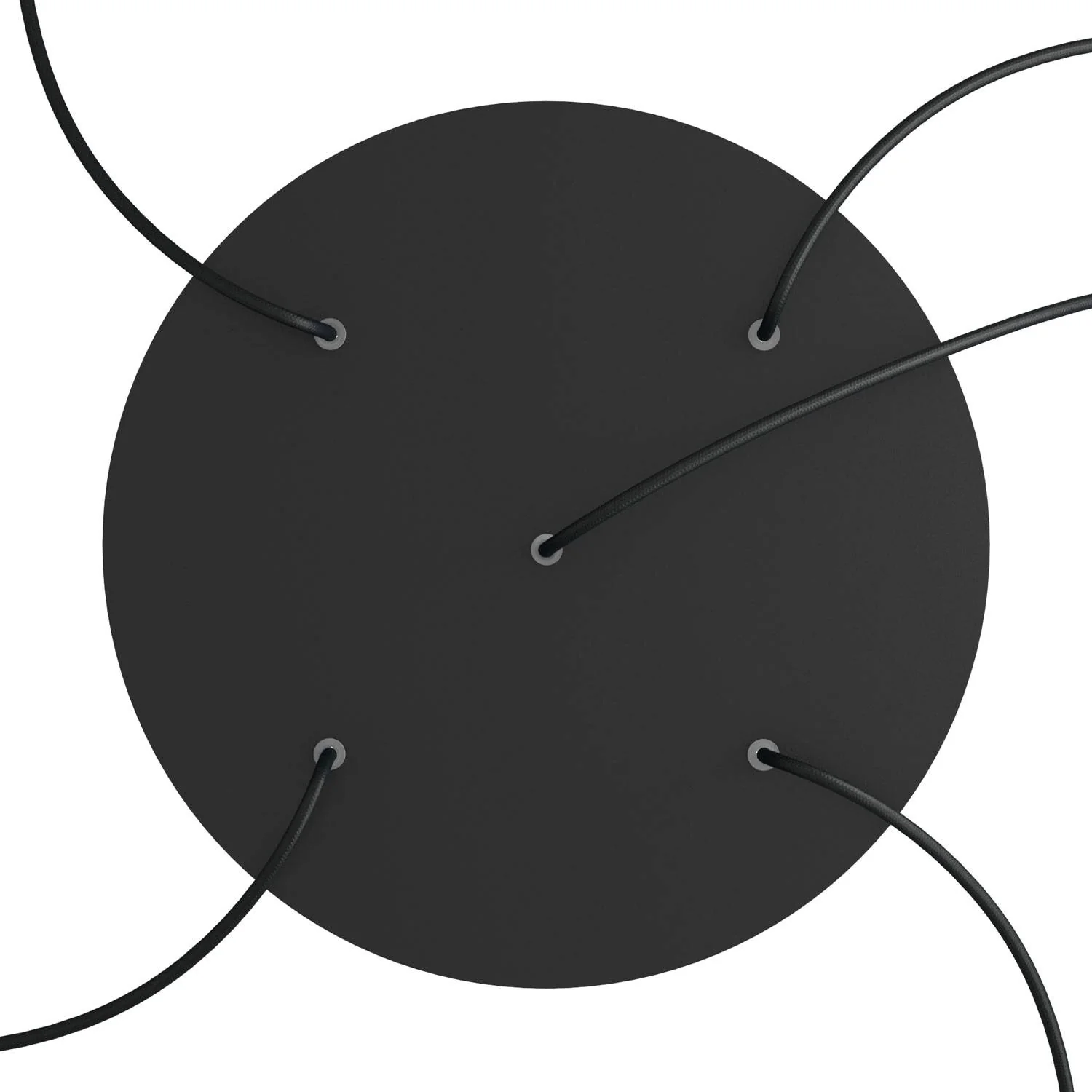 Pavillon XXL Rose-One rond, diamètre 400 mm avec 5 trous et 4 trous latéraux – Noir mat - Image 2
