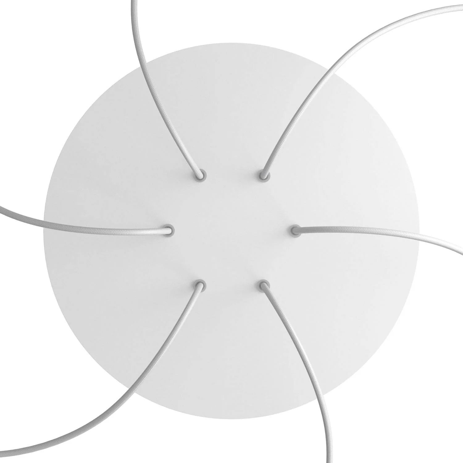 Pavillon XXL Rose-One rond, diamètre 400 mm avec 6 trous et 4 trous latéraux - Blanc mat - Image 2