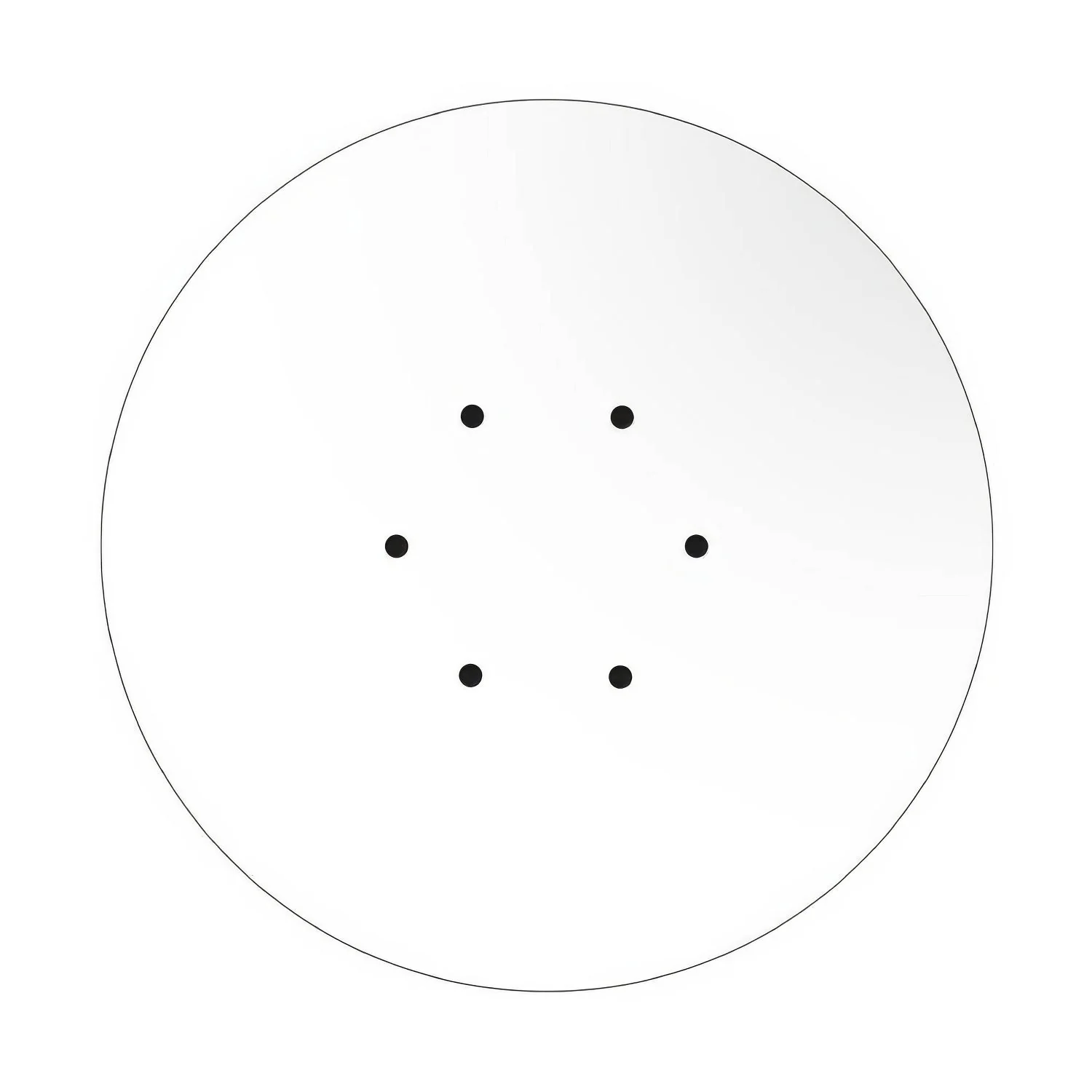 Pavillon XXL Rose-One rond, diamètre 400 mm avec 6 trous et 4 trous latéraux - Blanc mat - Image 3