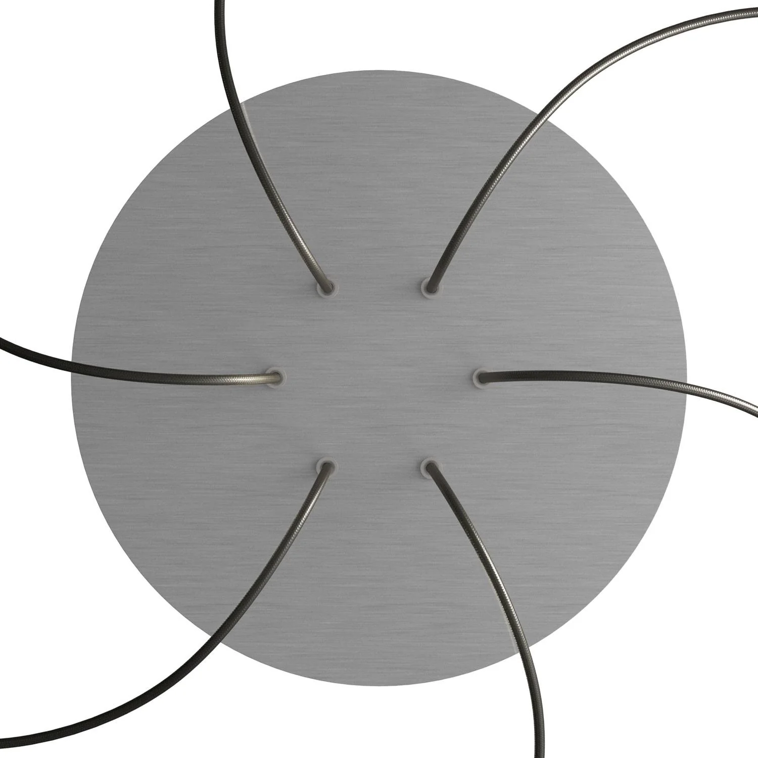 Pavillon XXL Rose-One rond, diamètre 400 mm avec 6 trous et 4 trous latéraux - Dibond Acier satiné - Image 2