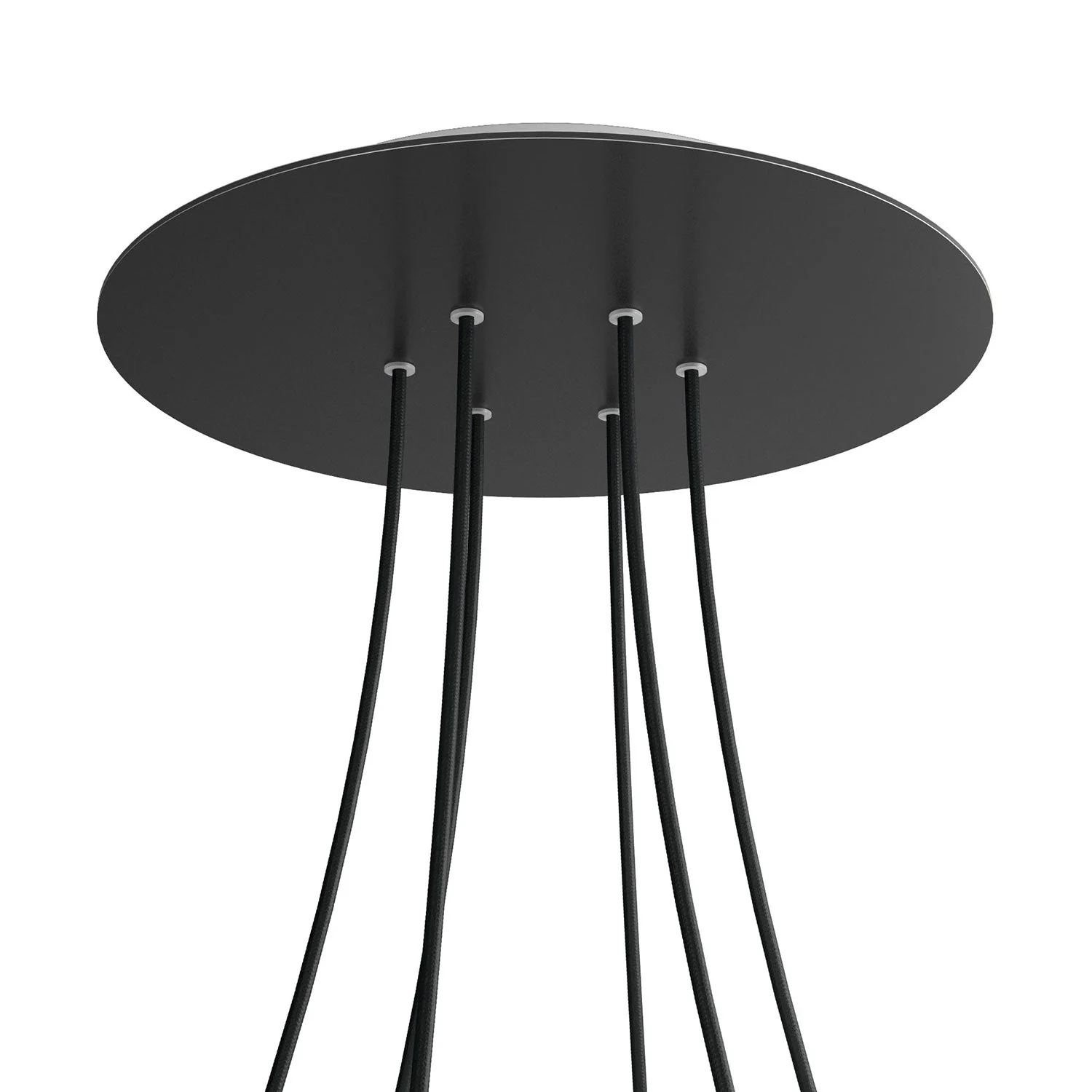 Pavillon XXL Rose-One rond, diamètre 400 mm avec 6 trous et 4 trous latéraux - Noir mat