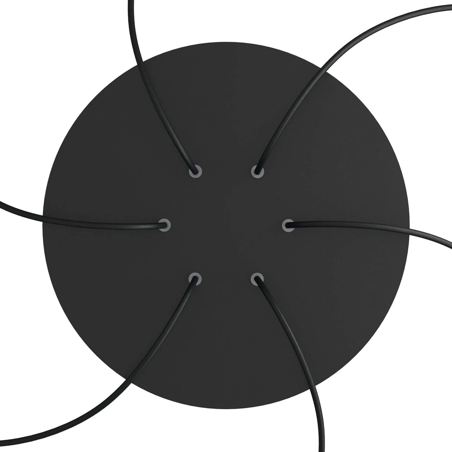 Pavillon XXL Rose-One rond, diamètre 400 mm avec 6 trous et 4 trous latéraux - Noir mat - Image 2