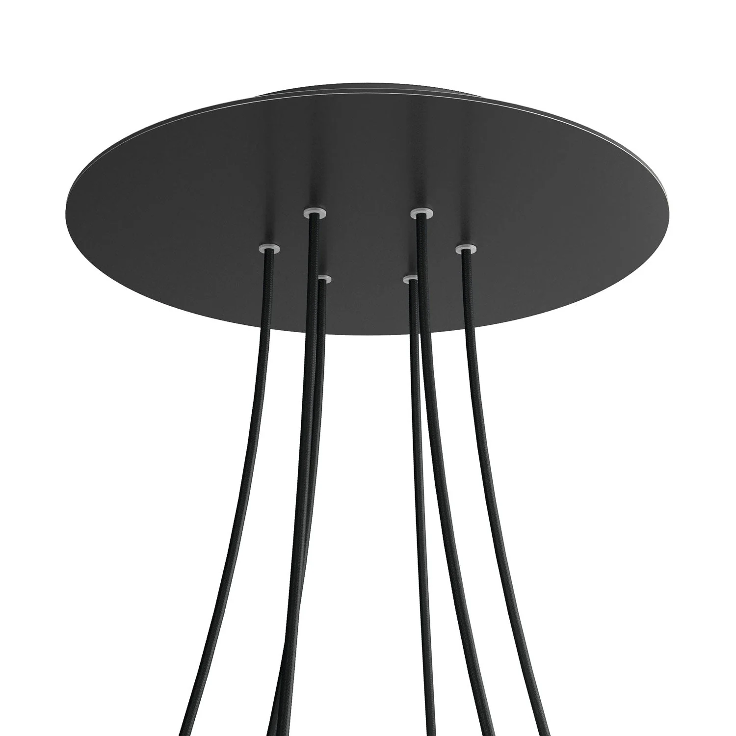 Pavillon XXL Rose-One rond, diamètre 400 mm avec 6 trous et 4 trous latéraux - Noir mat - Image 8