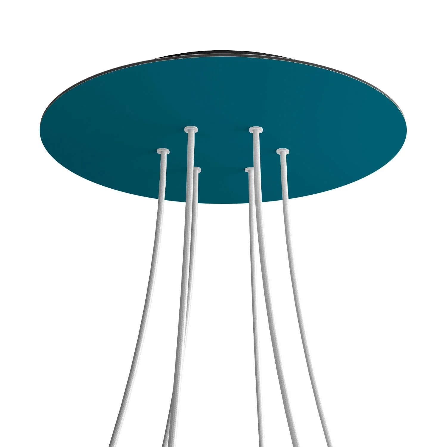 Pavillon XXL Rose-One rond, diamètre 400 mm avec 6 trous et 4 trous latéraux - Pétrole - Image 8
