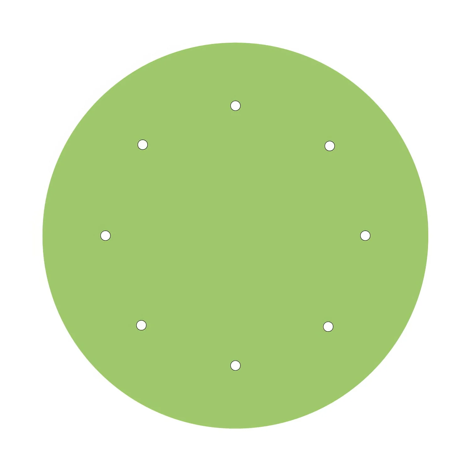 Pavillon XXL Rose-One rond, diamètre 400 mm avec 8 trous et 4 trous latéraux - Vert prairie - Image 3