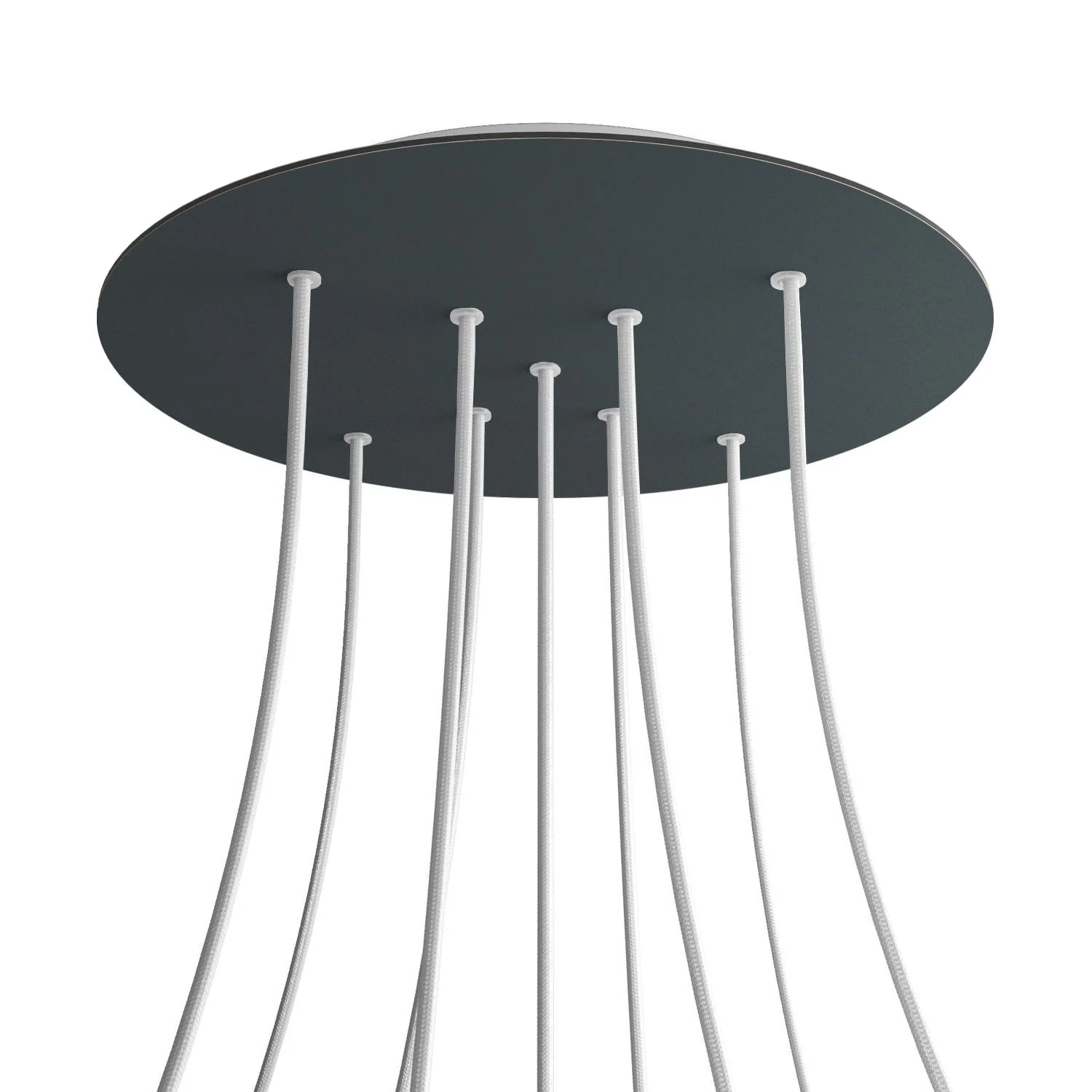 Pavillon XXL Rose-One rond, diamètre 400 mm avec 9 trous en X et 4 trous latéraux - Anthracite