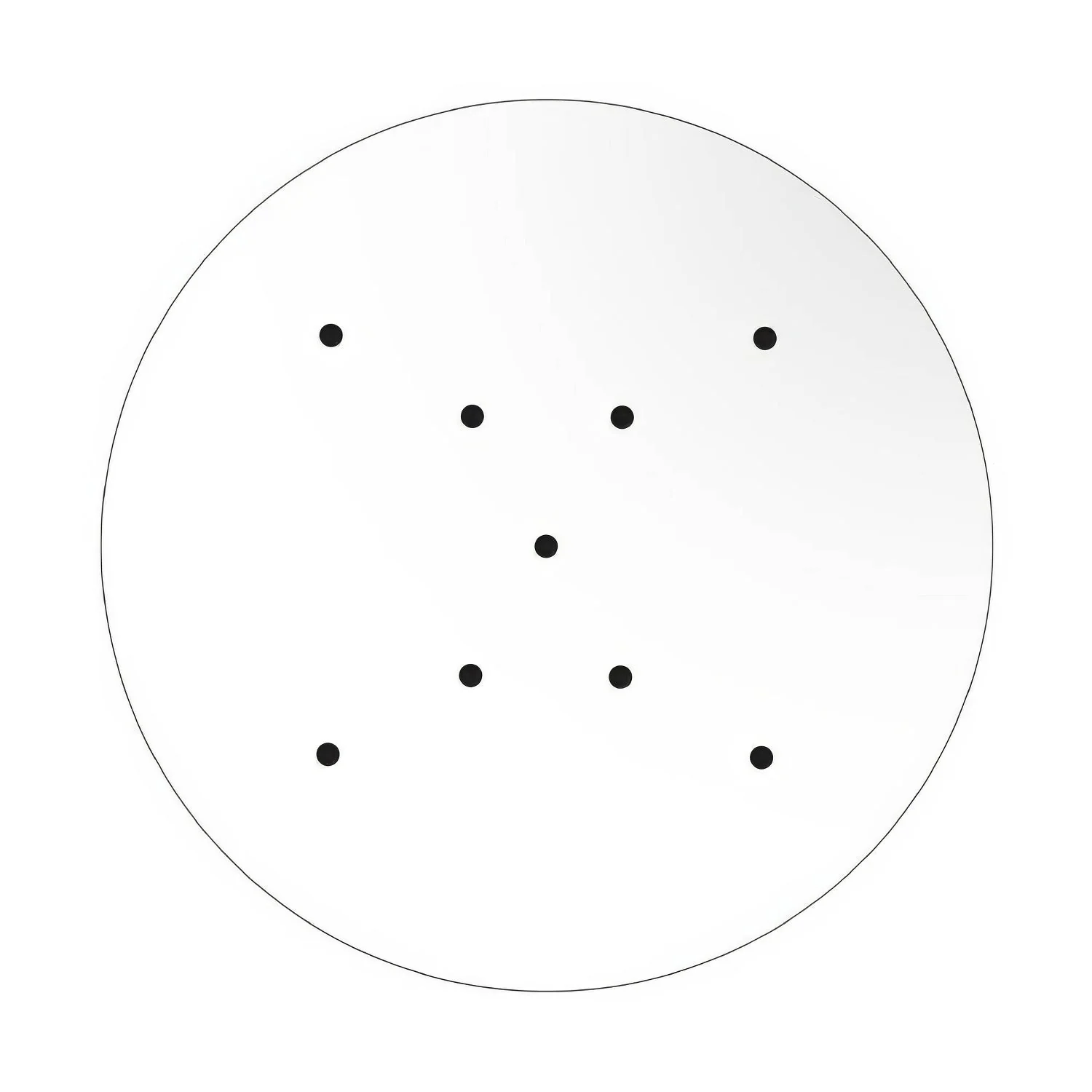 Pavillon XXL Rose-One rond, diamètre 400 mm avec 9 trous en X et 4 trous latéraux - Blanc mat - Image 3