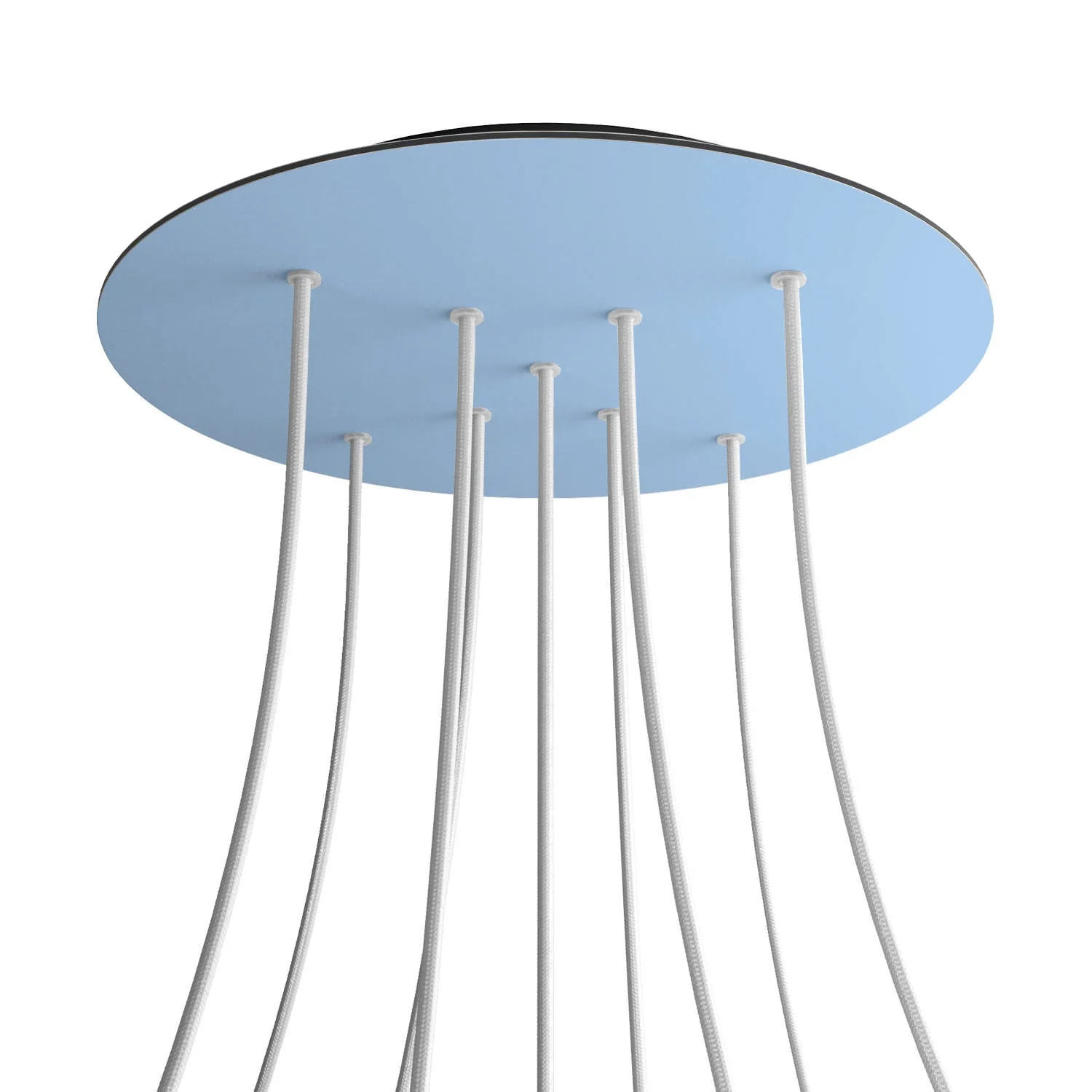 Pavillon XXL Rose-One rond, diamètre 400 mm avec 9 trous en X et 4 trous latéraux - Bleu bleuet - Image 8