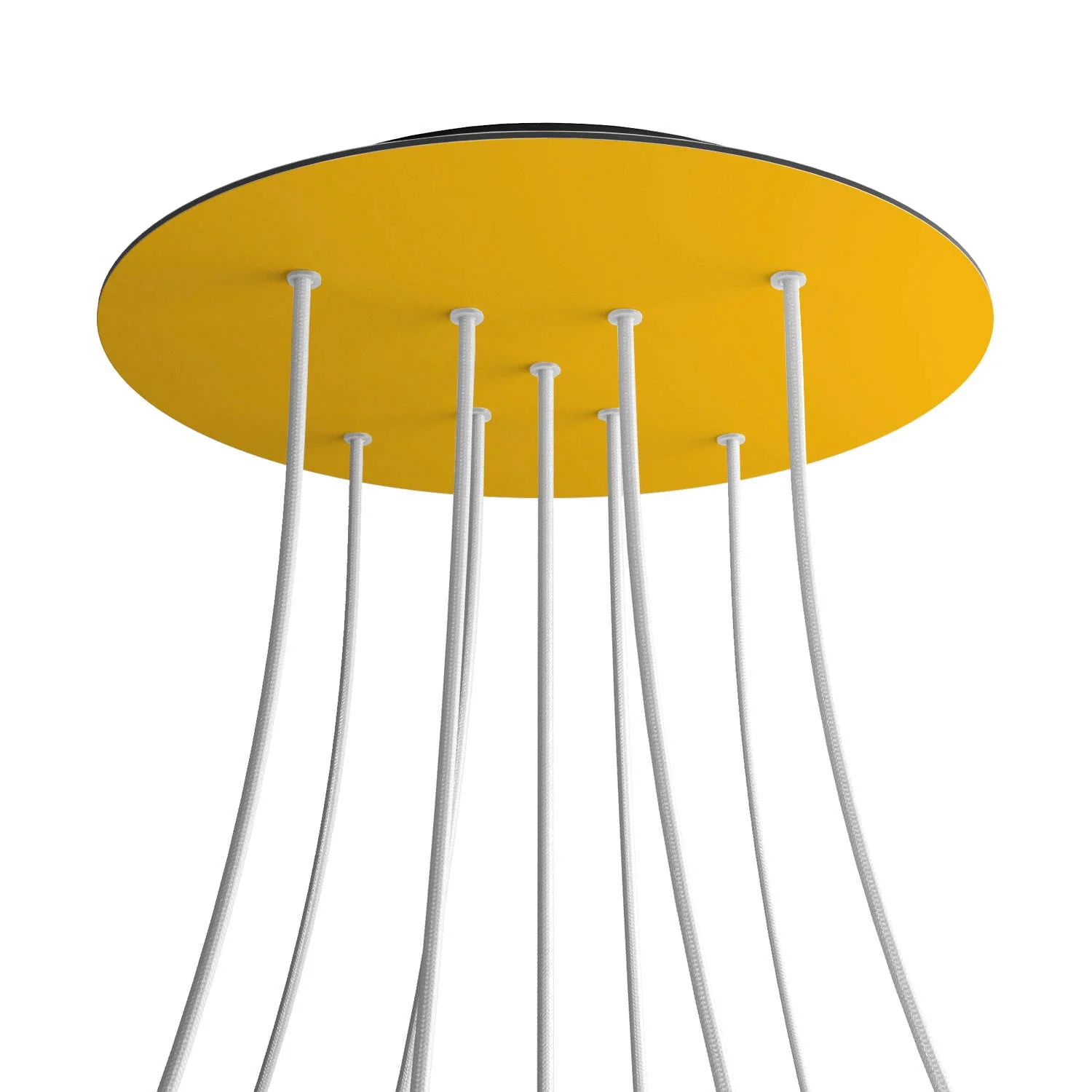 Pavillon XXL Rose-One rond, diamètre 400 mm avec 9 trous en X et 4 trous latéraux - Moutarde - Image 8