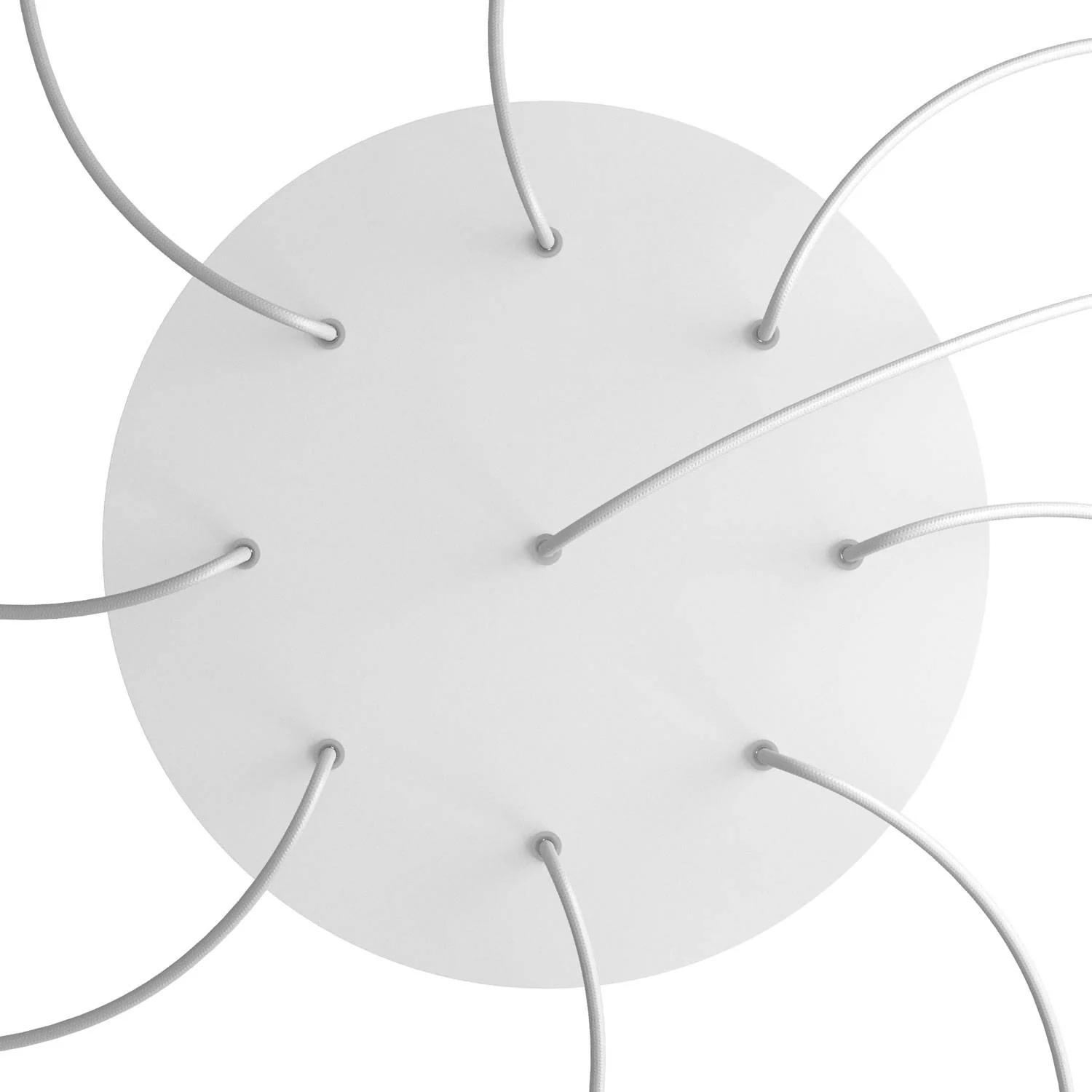 Pavillon XXL Rose-One rond, diamètre 400 mm avec 9 trous et 4 trous latéraux - Blanc mat - Image 2