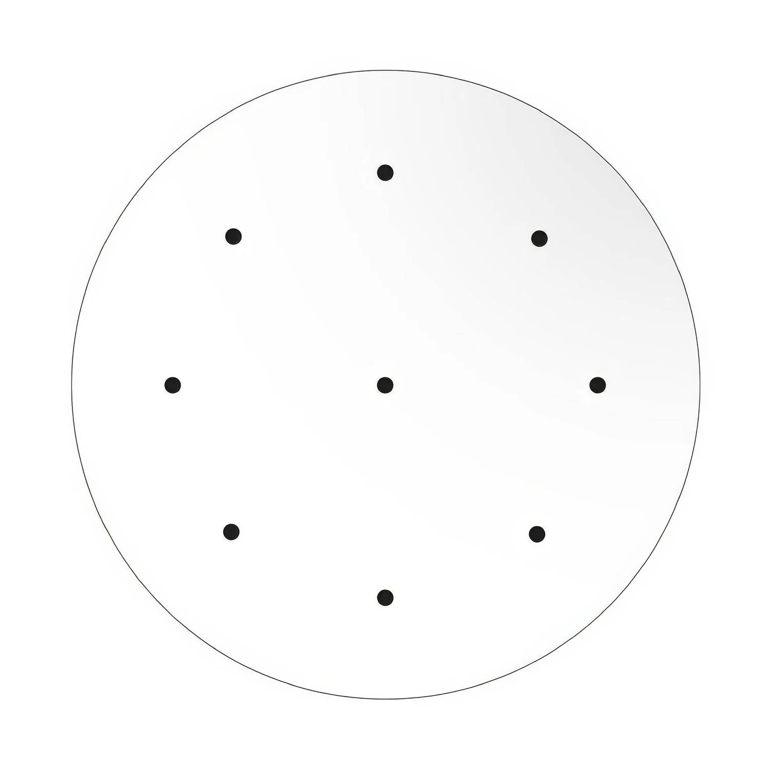Pavillon XXL Rose-One rond, diamètre 400 mm avec 9 trous et 4 trous latéraux - Blanc mat - Image 3