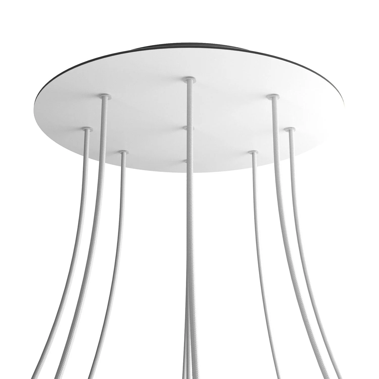 Pavillon XXL Rose-One rond, diamètre 400 mm avec 9 trous et 4 trous latéraux - Blanc mat - Image 8