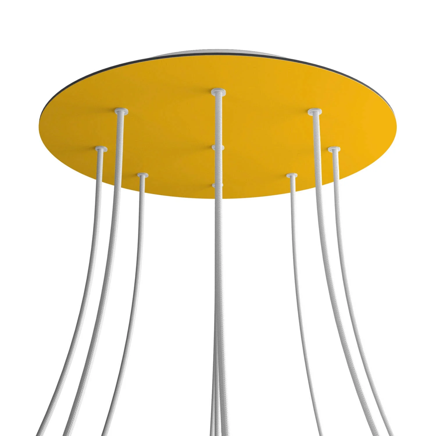 Pavillon XXL Rose-One rond, diamètre 400 mm avec 9 trous et 4 trous latéraux - Moutarde
