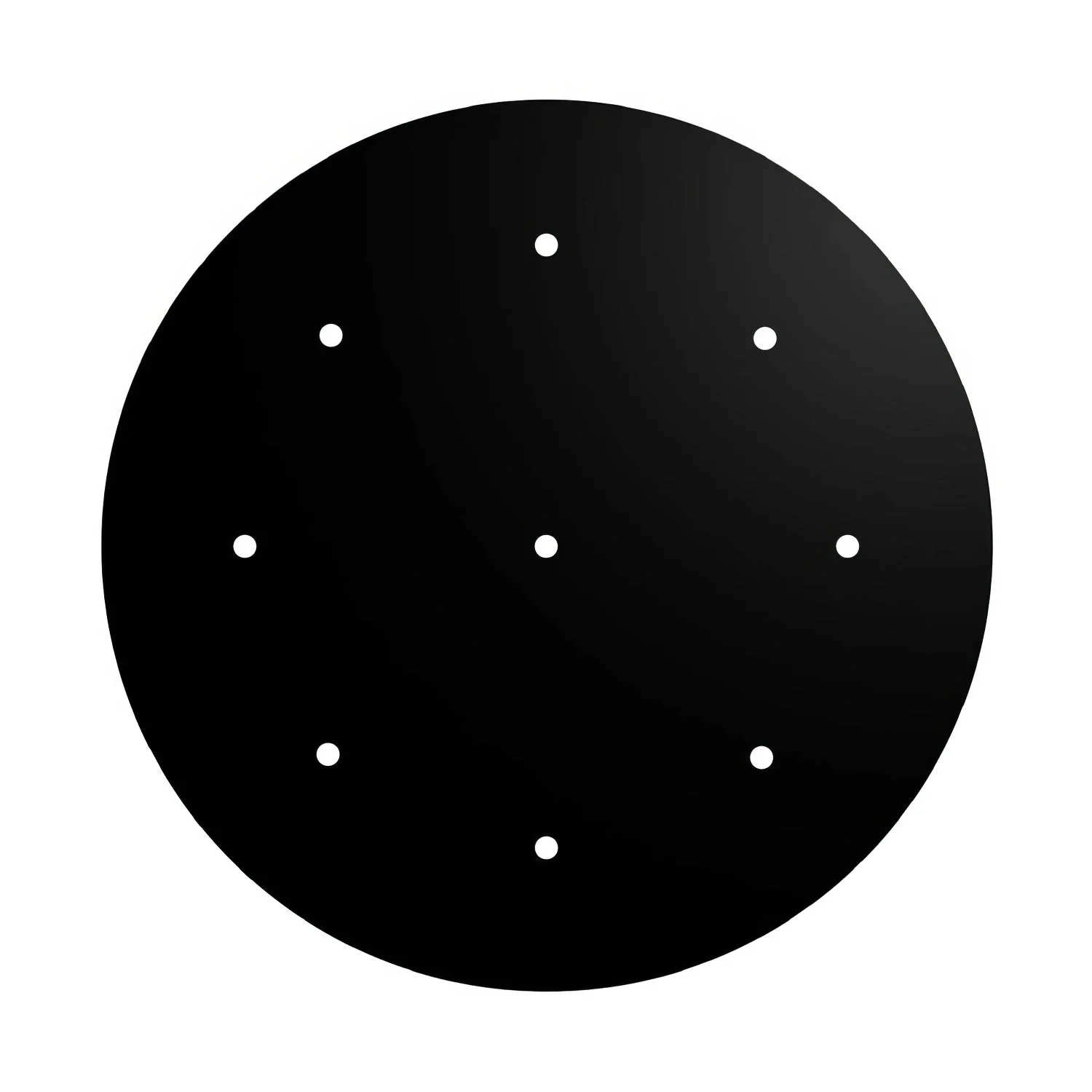 Pavillon XXL Rose-One rond, diamètre 400 mm avec 9 trous et 4 trous latéraux - Noir mat - Image 3