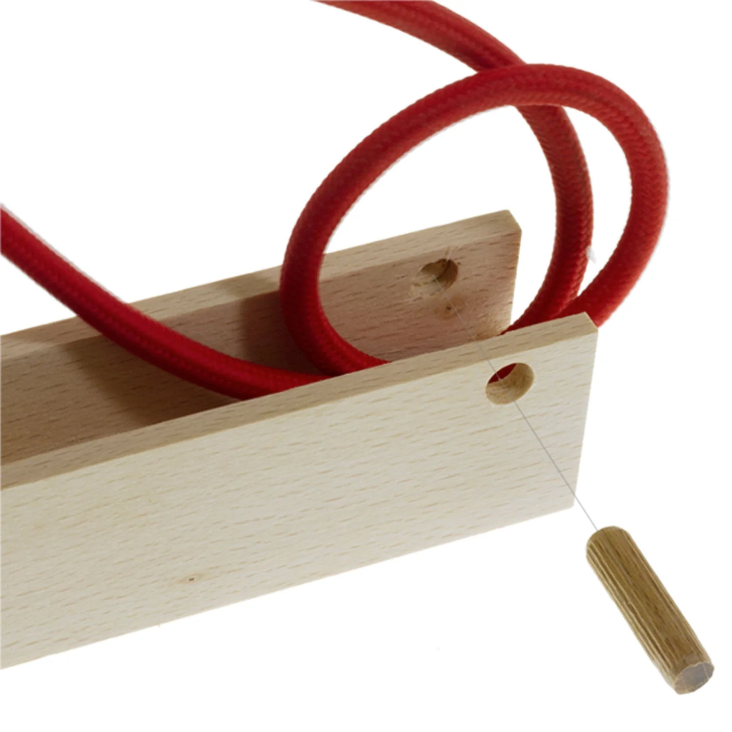 Pinocchio, support mural réglable en bois pour lampes suspendues - Neutre - Image 6