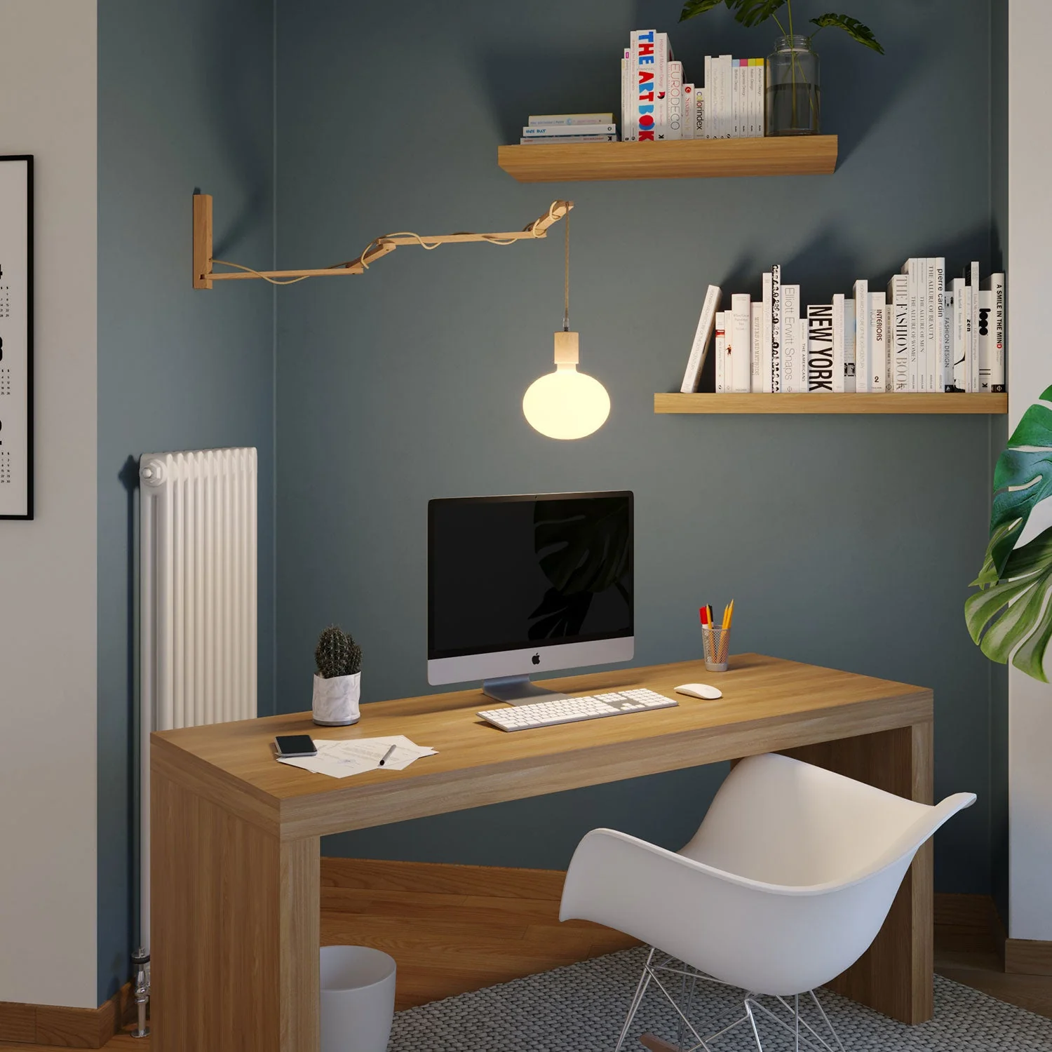 Pinocchio XL, support mural réglable en bois pour lampes murales - Image 3